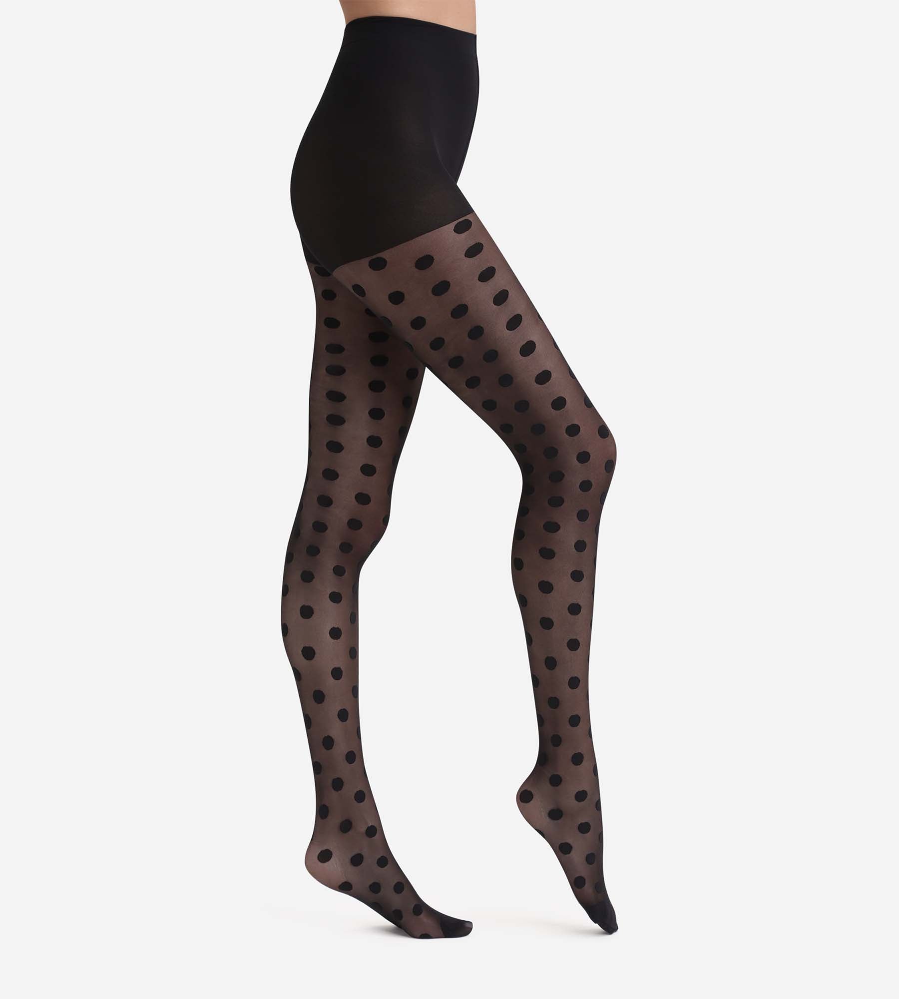 DIM Pantis de mujer transparentes con grandes lunares negros Dim Style