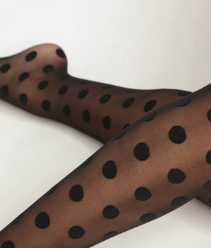 Pantis de mujer transparentes con grandes lunares negros Dim Style