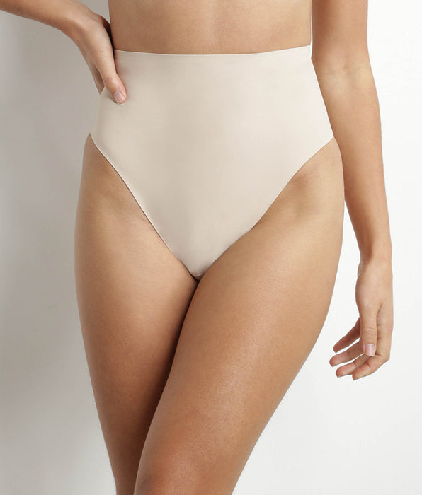 DIM Tanga moldeador mujer talle alto sin costuras nude Dim Silhouette Invisible