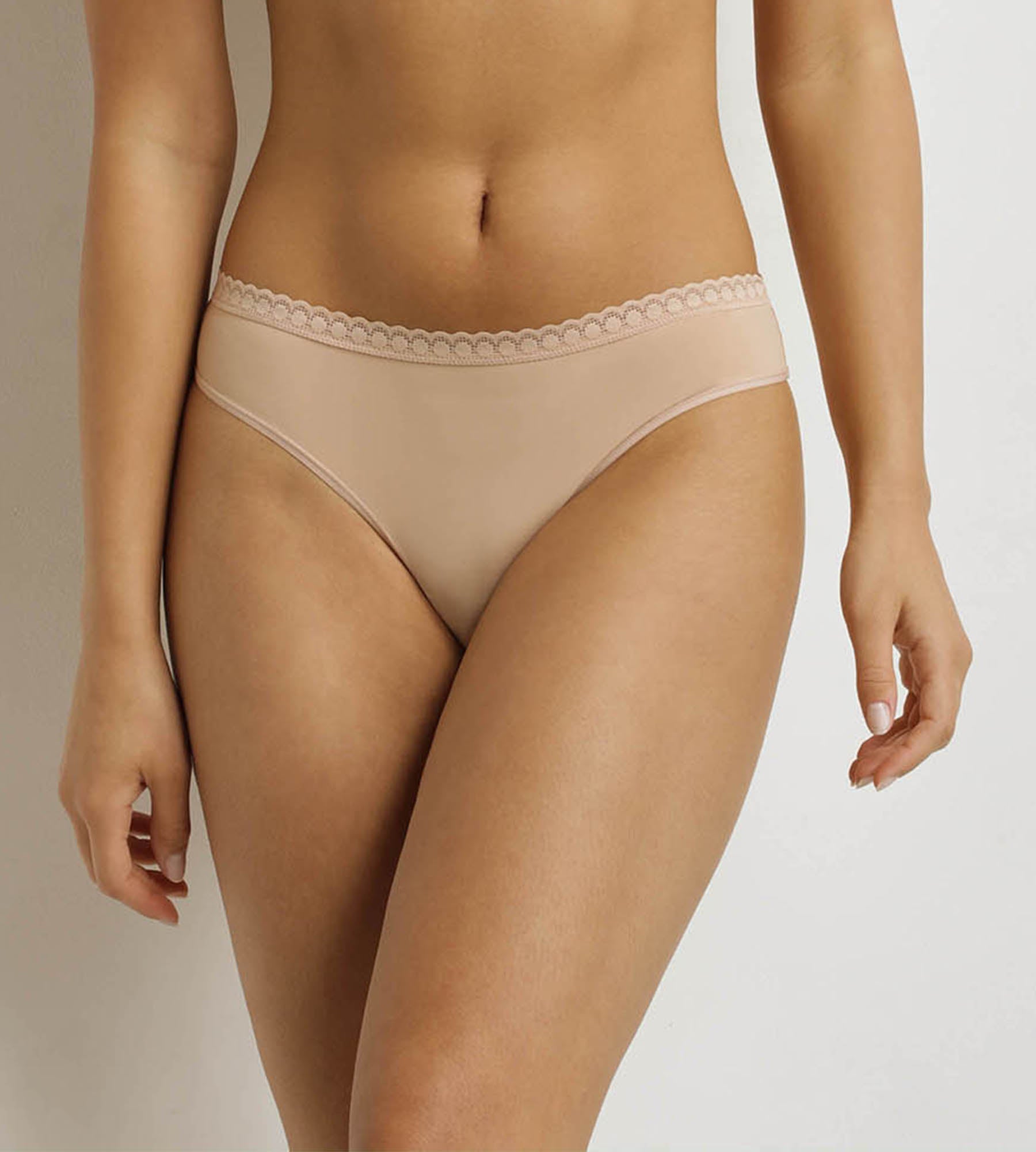 DIM Tanga de mujer con encaje Nude Daily Micro
