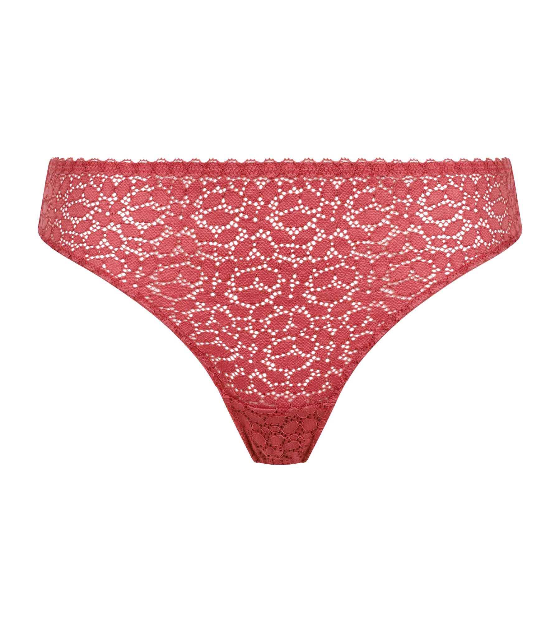 DIM Tanga Dim Daily Encaje Rosa Seda Mujer