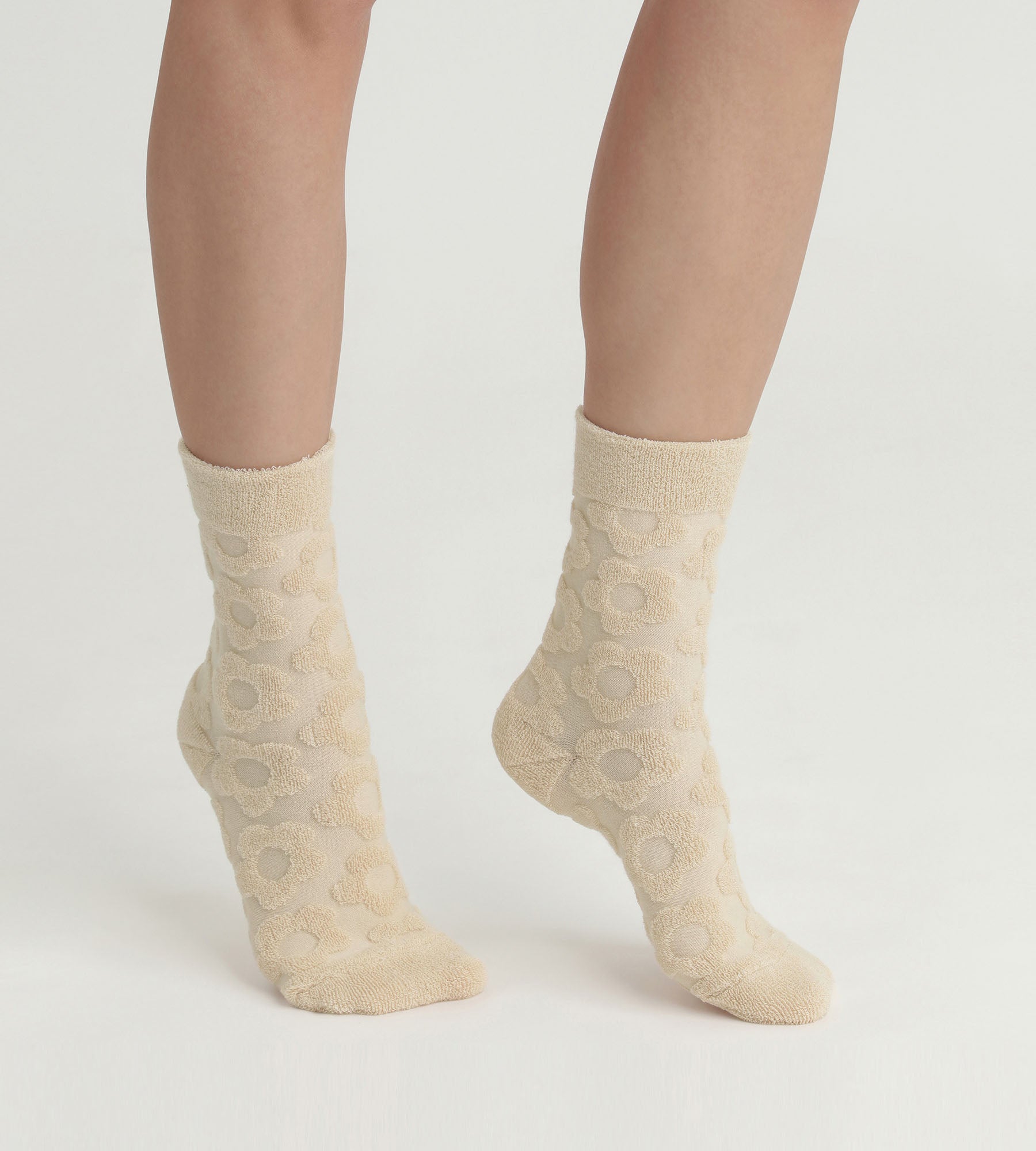 DIM Calcetines Mujer Crema Floral Dim Fashion