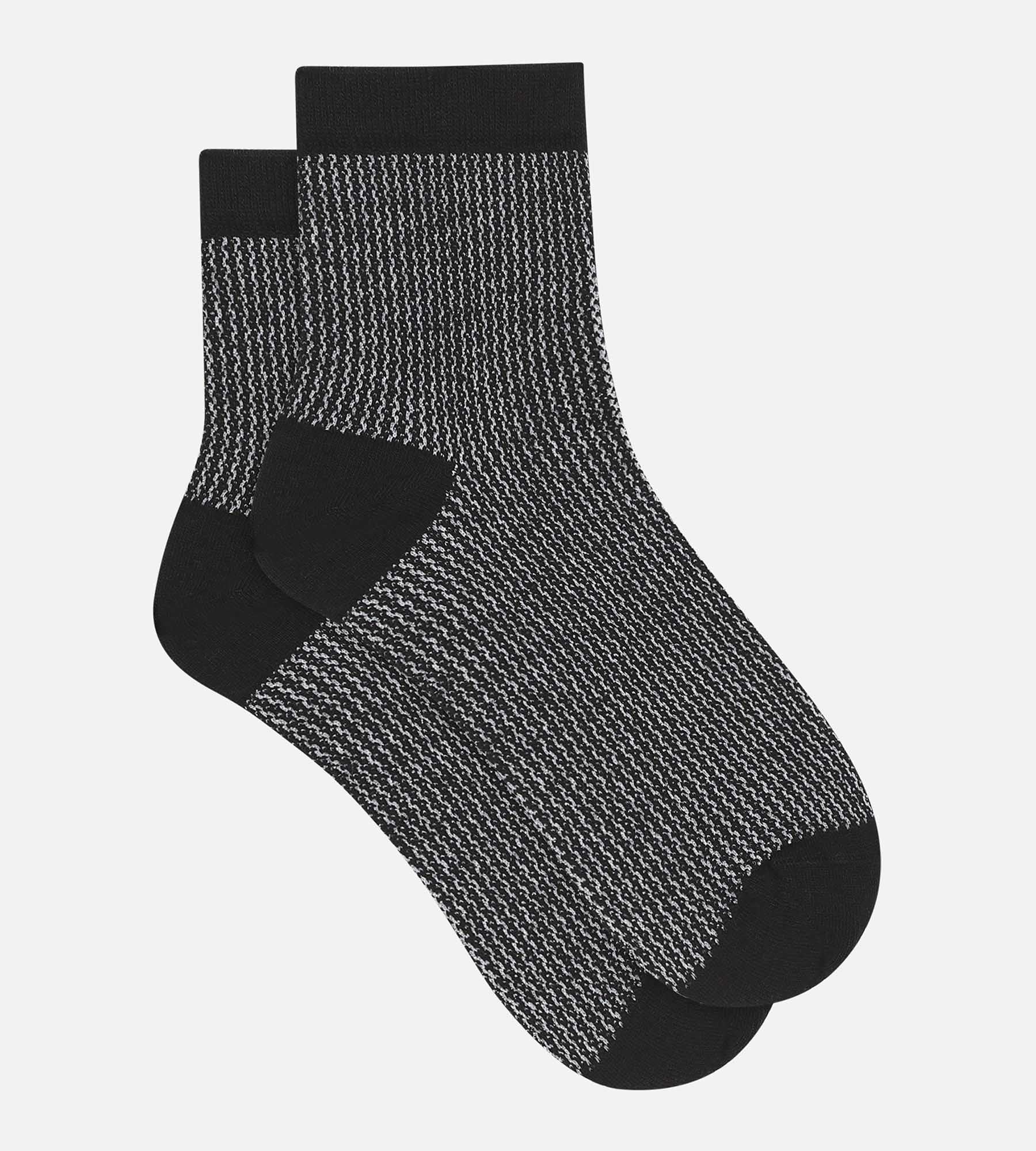 DIM Calcetines de mujer de Lurex negro y plateado Dim Mode