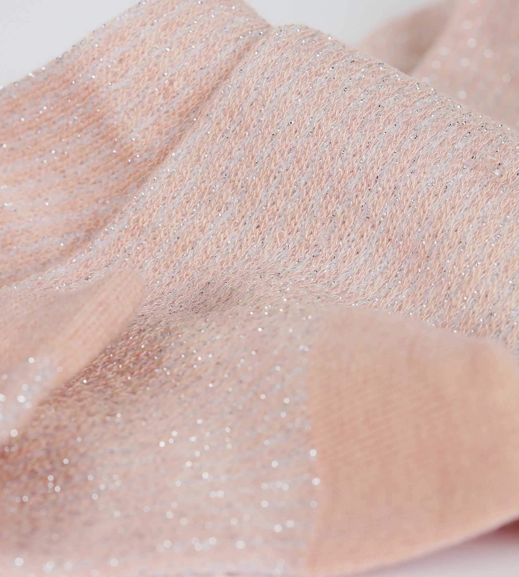 DIM Calcetines de mujer de Lurex rosa y plata Dim Mode