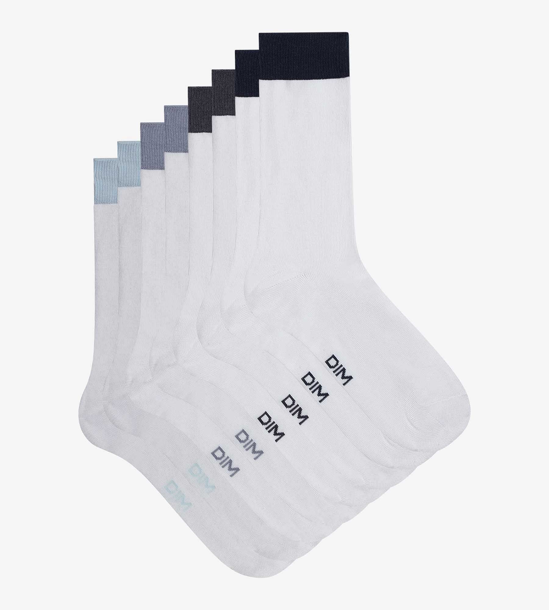 DIM Pack de 4 pares de calcetines de hombre Blanco EcoDim Mode