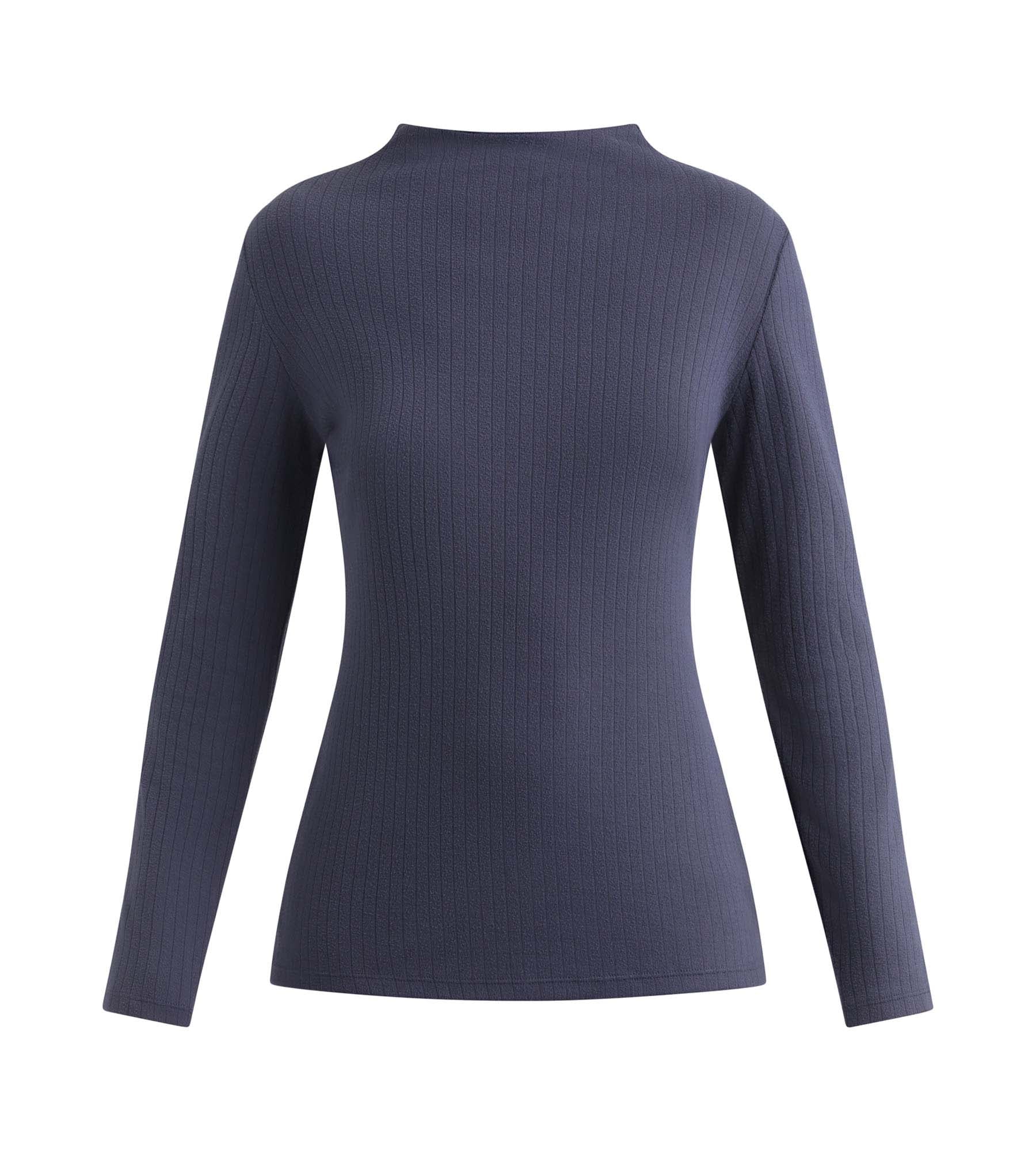DIM Camiseta de mujer de canalé con cuello alzado Dim Thermal Grey