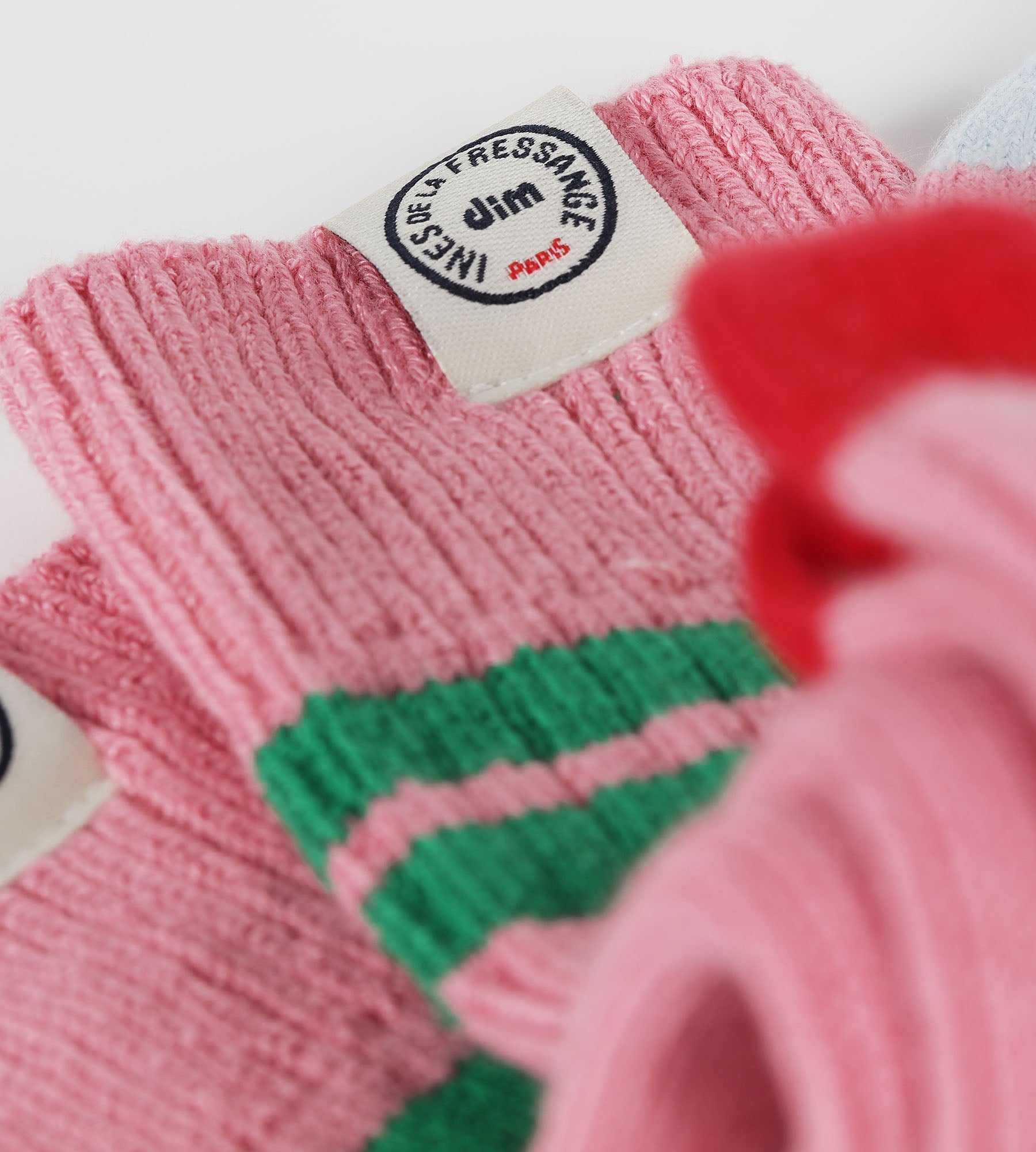DIM Calcetines altos de mujer colorblock Pink Dim x Inès de La Fressange
