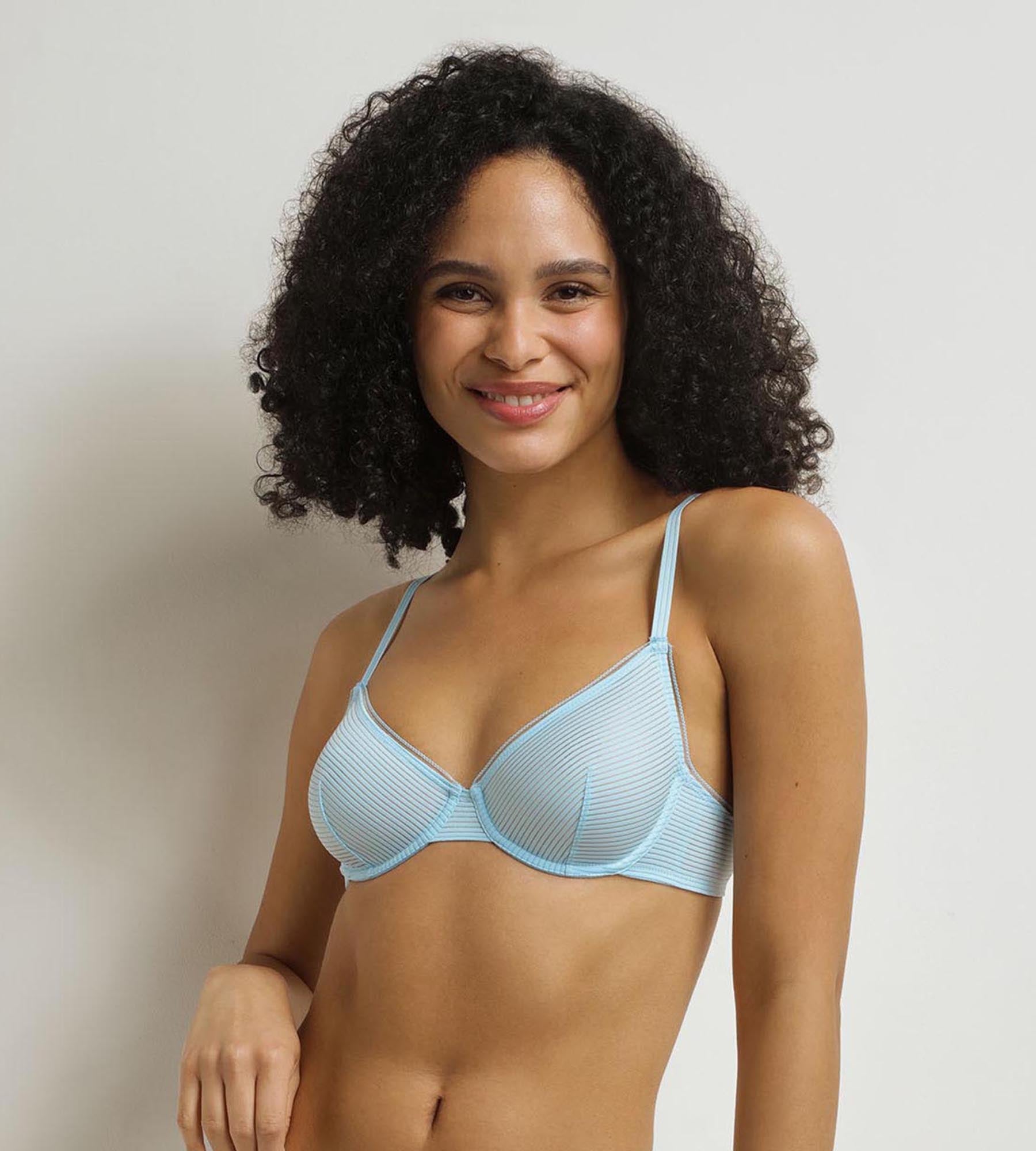 DIM Sujetador corbeille azul Dim x Inès de La Fressange