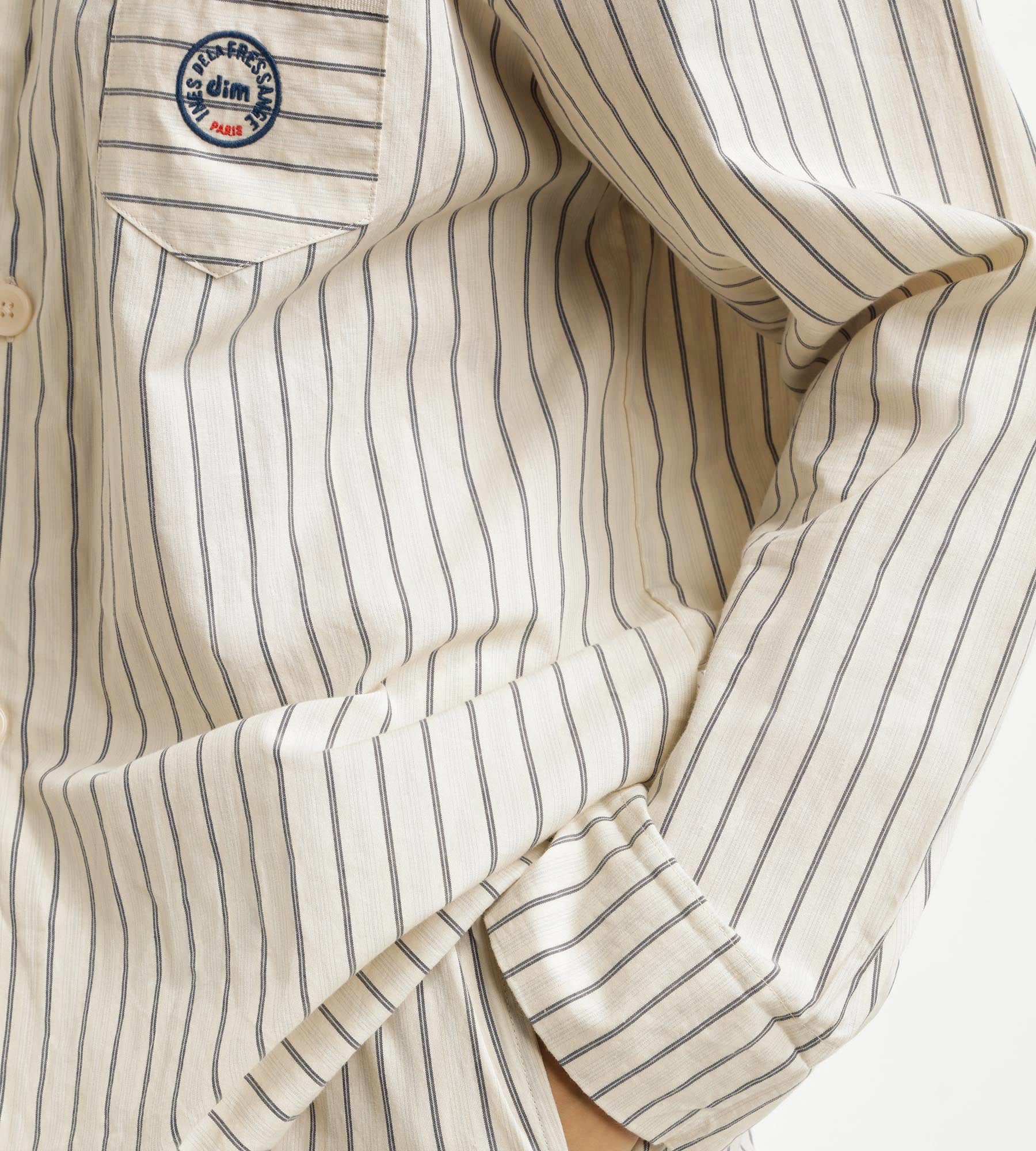 DIM Pantalón de pijama de rayas gris de mujer Dim x Inès de La Fressange