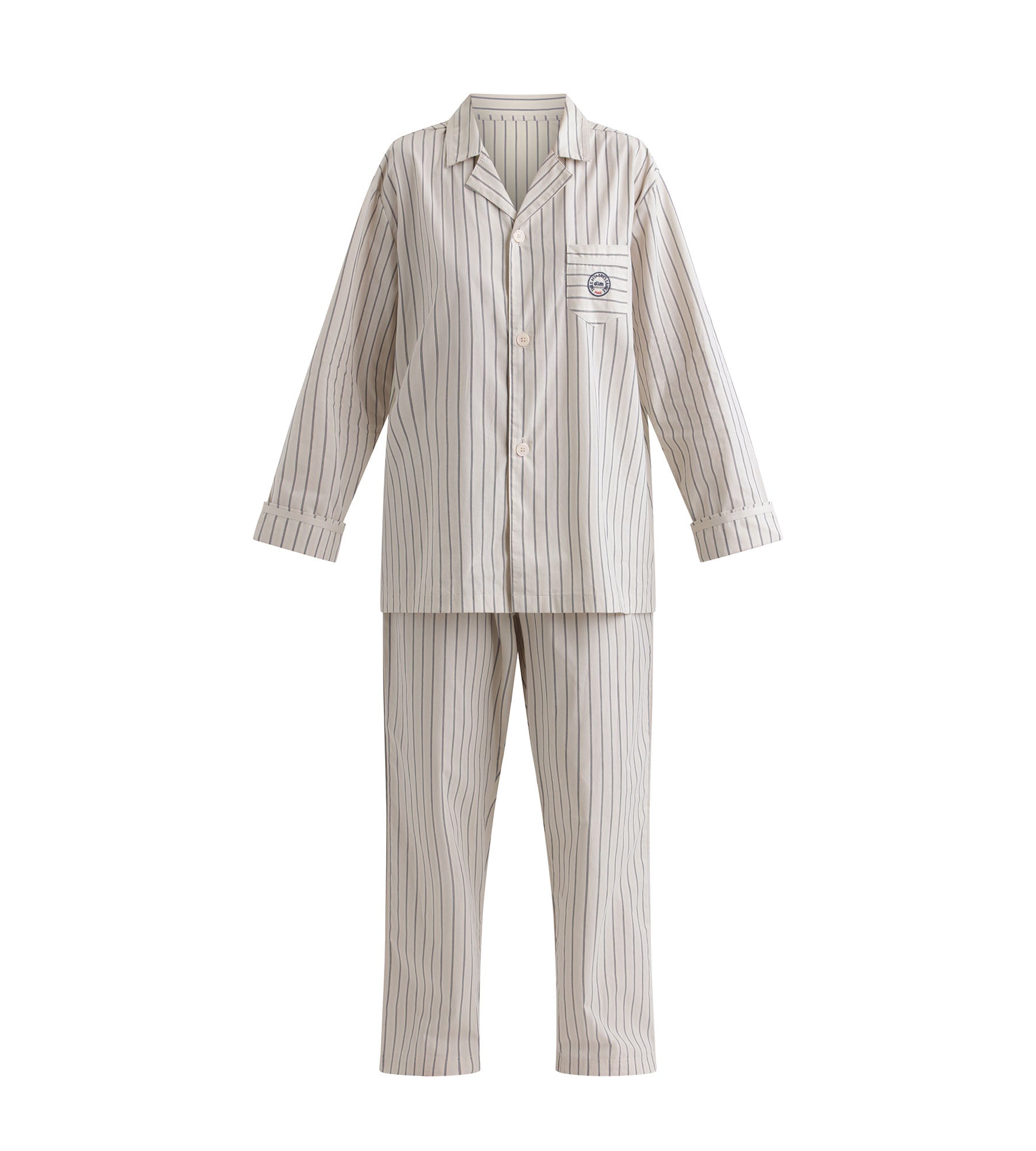 DIM Pantalón de pijama de rayas gris de mujer Dim x Inès de La Fressange
