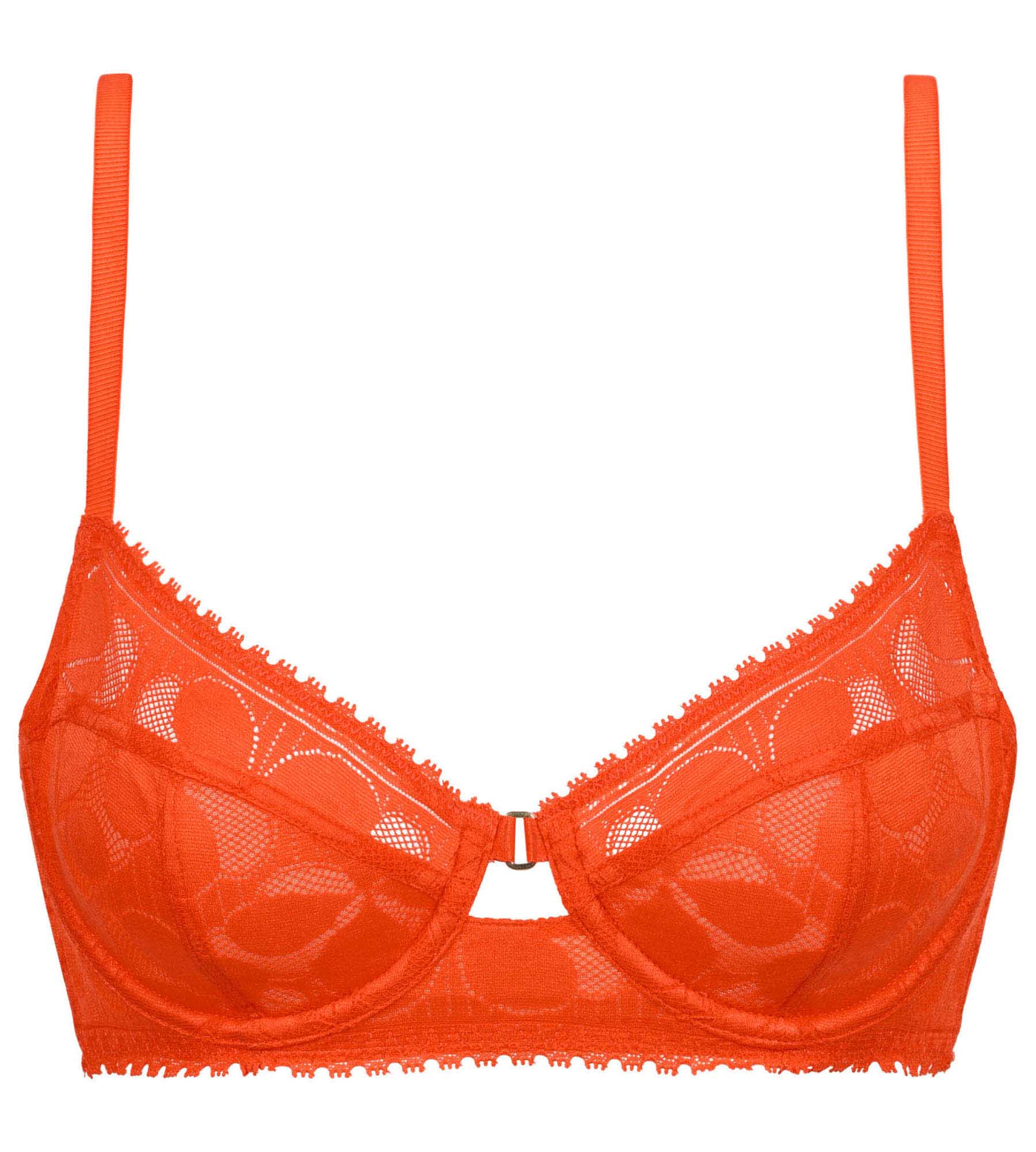 DIM Sujetador push-up con aros Art Flowers naranja