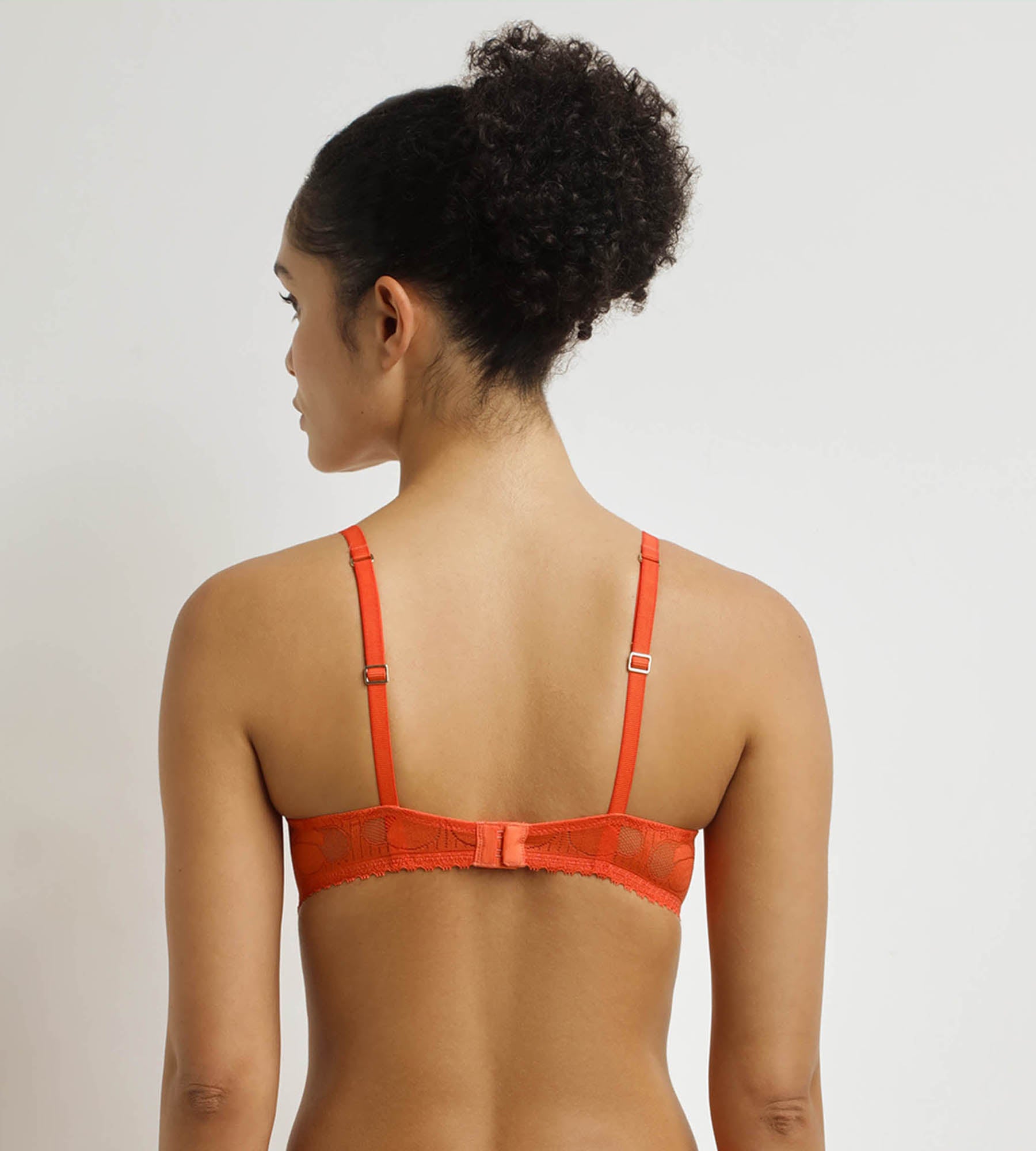DIM Sujetador cesta con aros Art Flowers naranja
