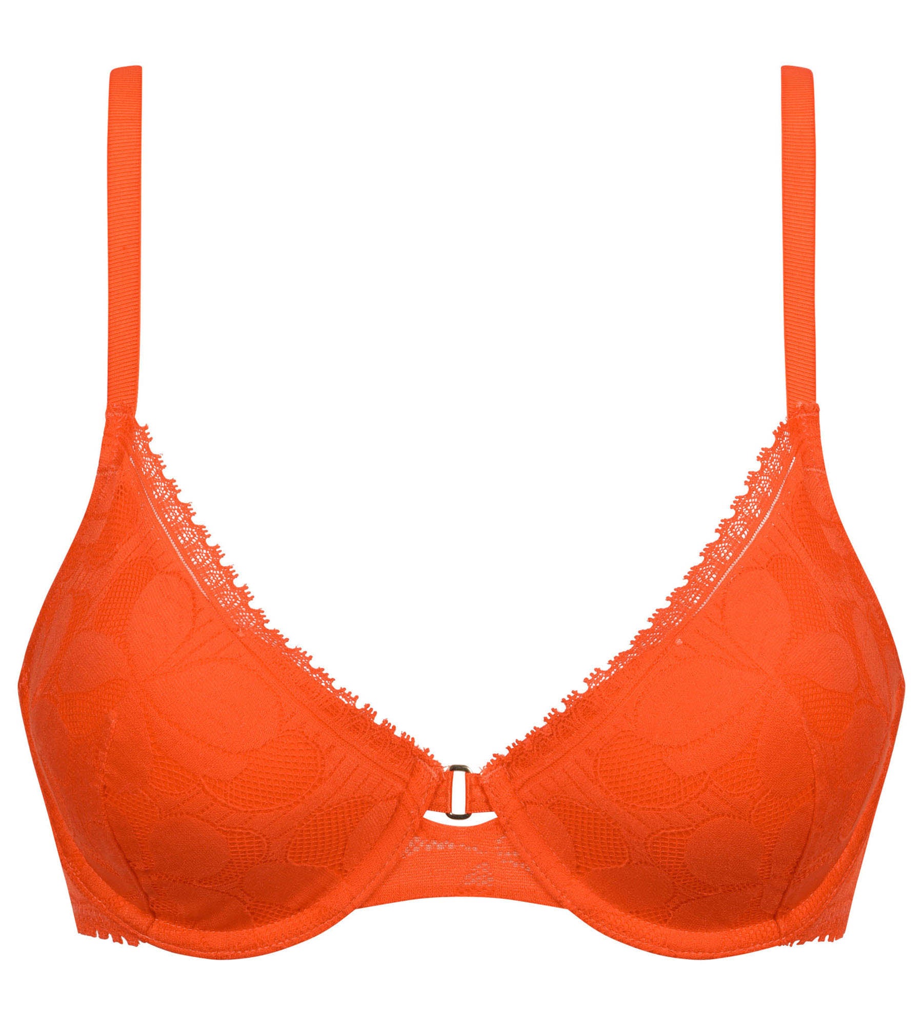 DIM Sujetador cesta con aros Art Flowers naranja