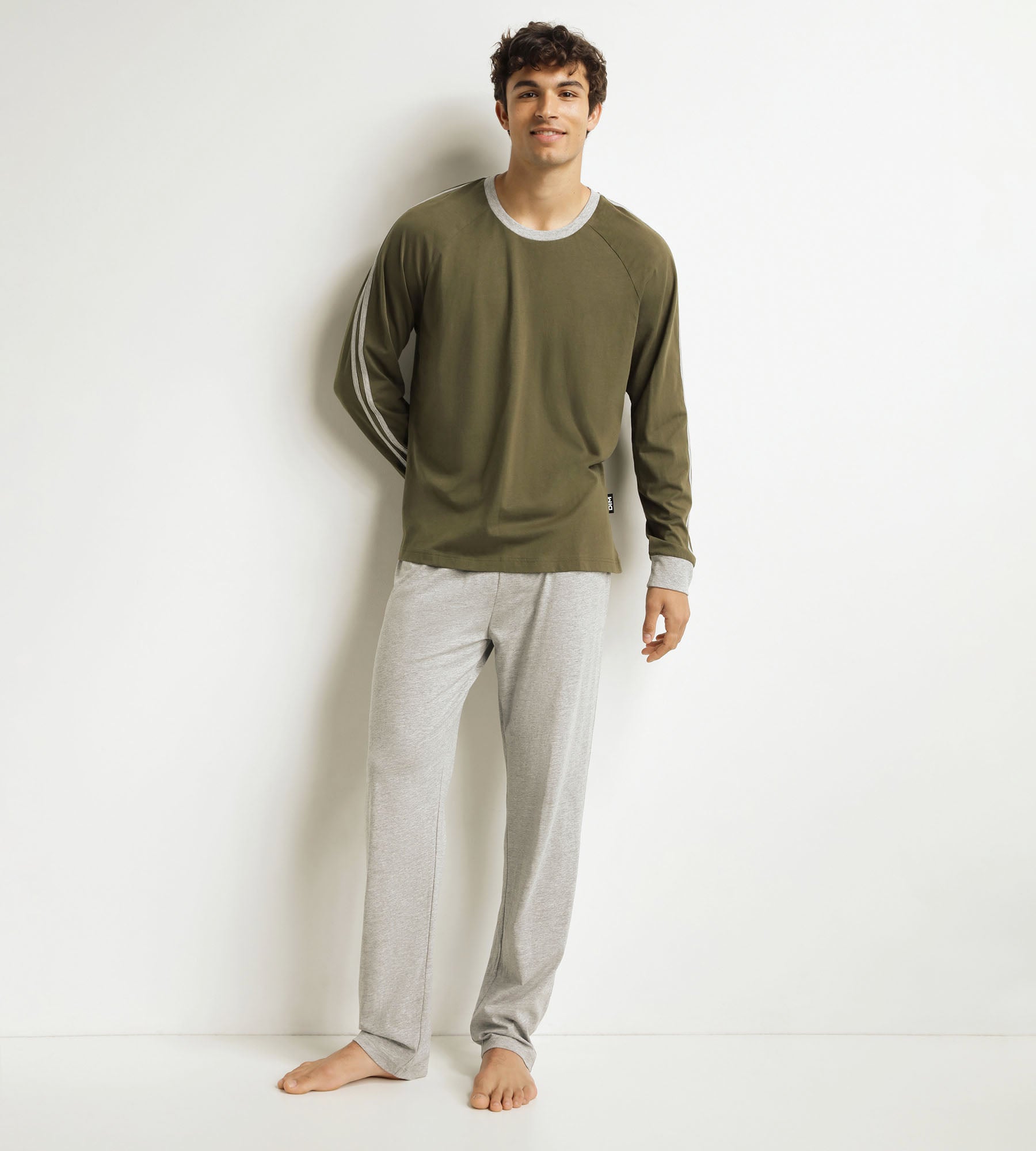 DIM Conjunto de pantalón de pijama militar para hombre Dim Jersey