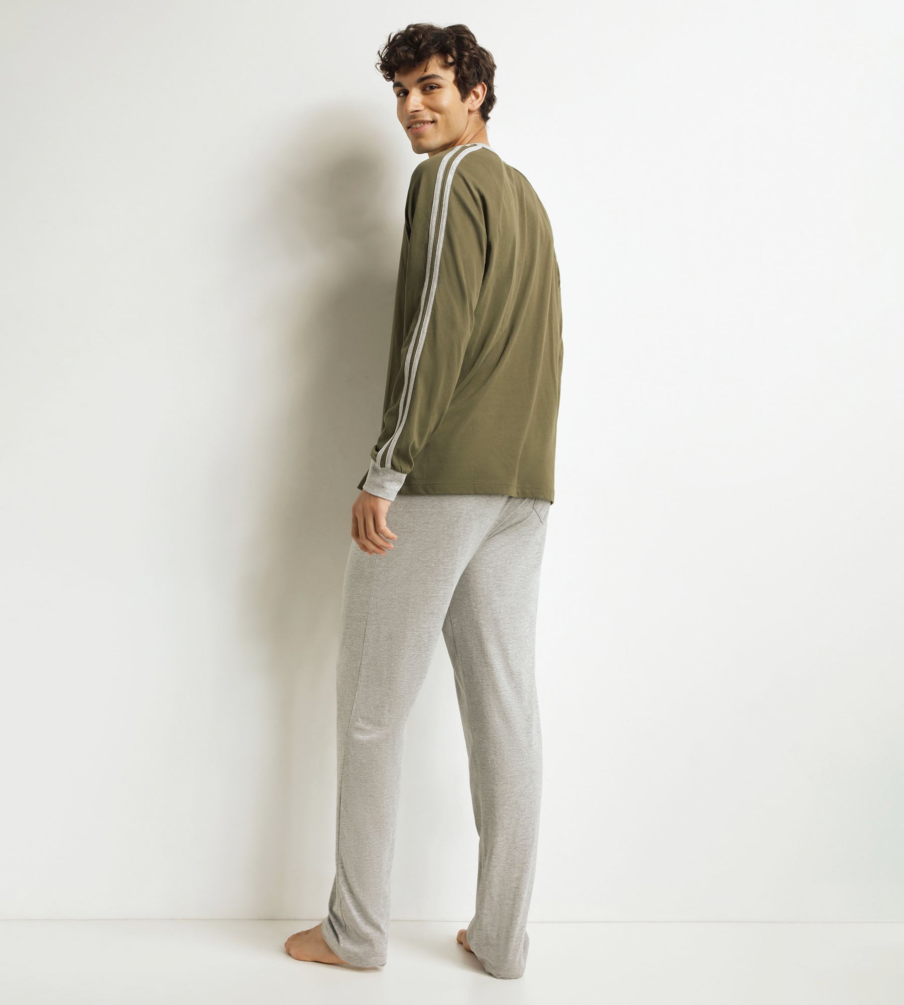 DIM Conjunto de pantalón de pijama militar para hombre Dim Jersey