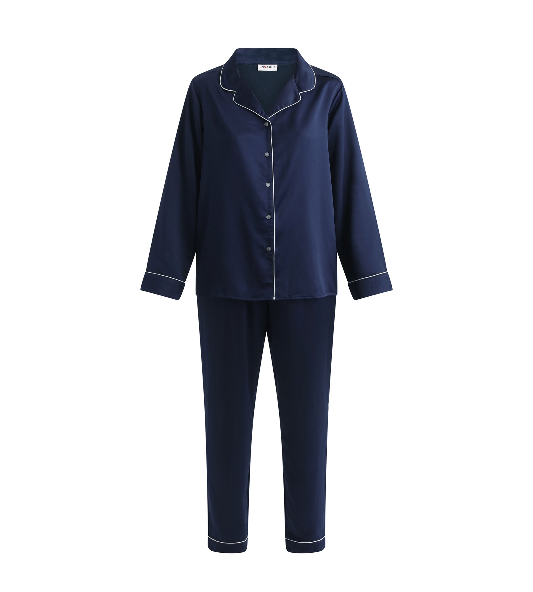 DIM Conjunto de pantalón de pijama para mujer Midnight Blue Don't Disturb