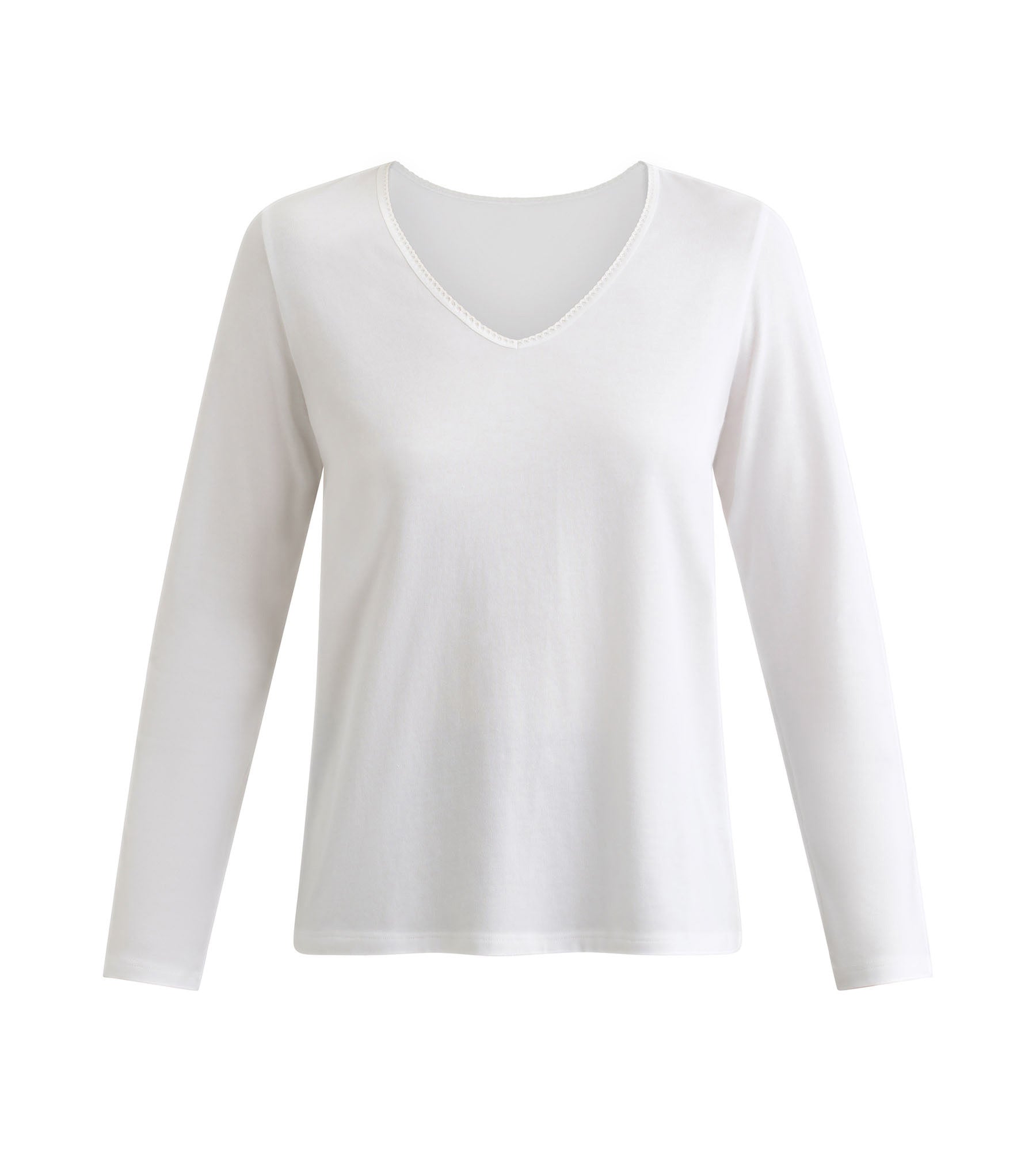 DIM Camiseta de mujer de manga larga de algodón Blanco Dim Thermal