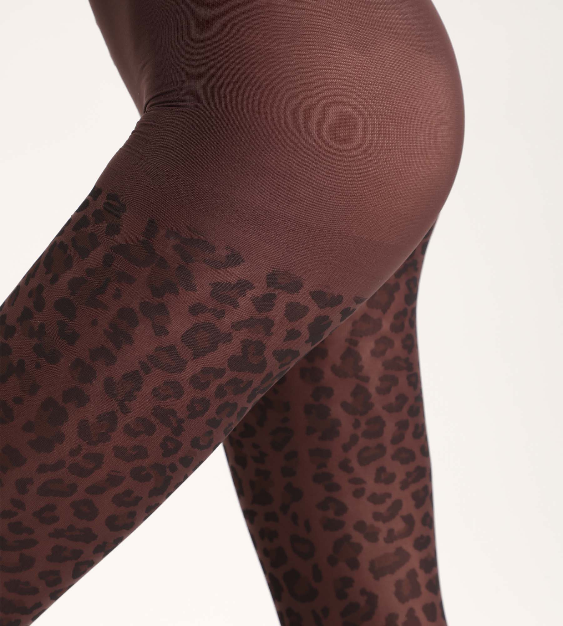 DIM Pantis marrones con estampado de leopardo Dim Style