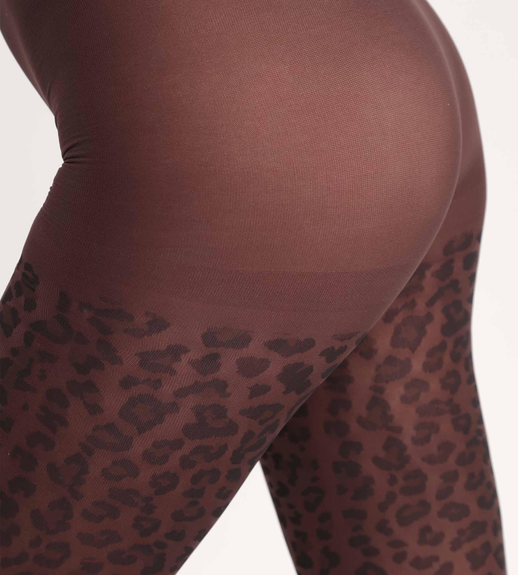 DIM Pantis marrones con estampado de leopardo Dim Style