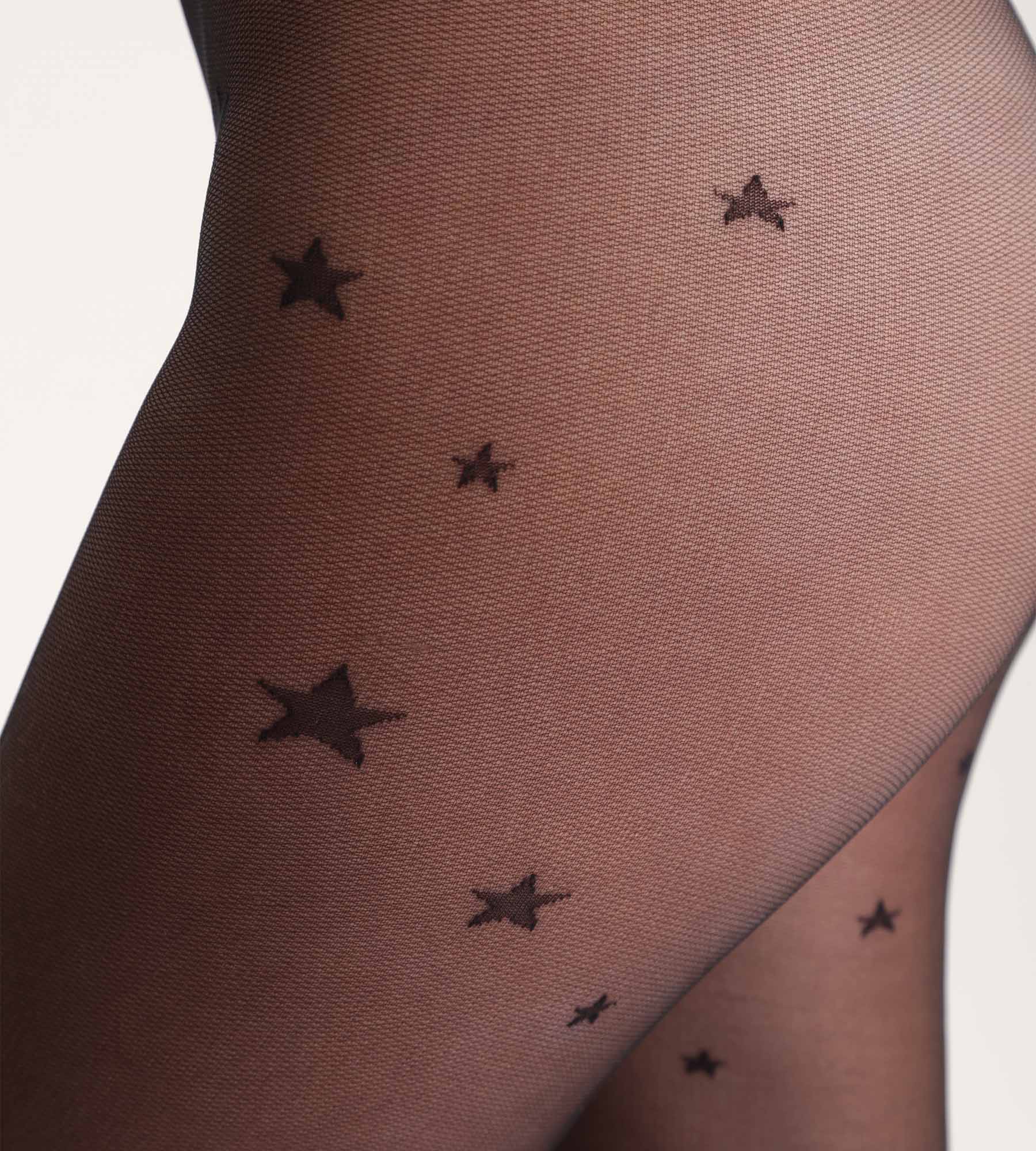DIM Pantis transparentes negras con estampado de estrellas Dim Style