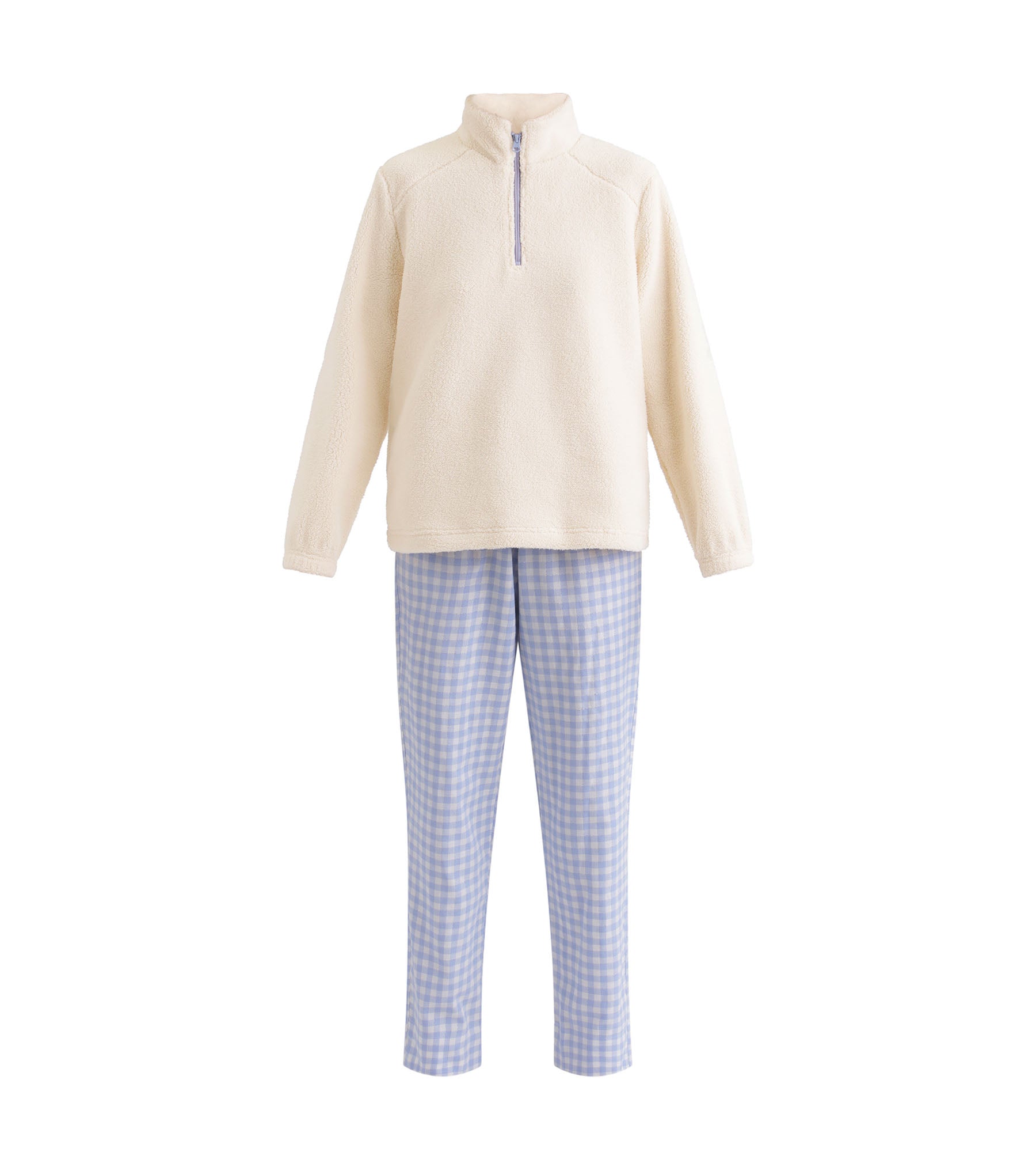 DIM Conjunto de pantalón de pijama para mujer Azul Gris Dim Warm