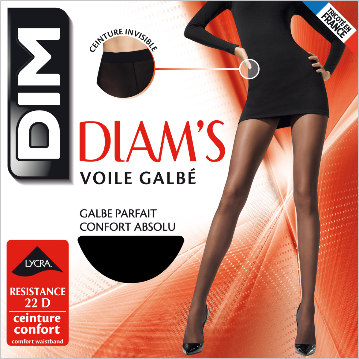 DIM Panti negro Diam's velo moldeado 22D