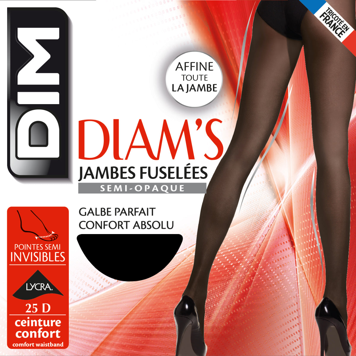 DIM Panti negro Diam's Jambes Fuselées 25D