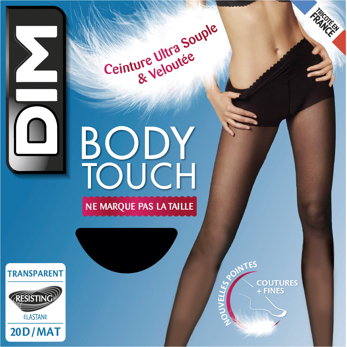 DIM Panti velo transparente negro Body Touch Dim 17D