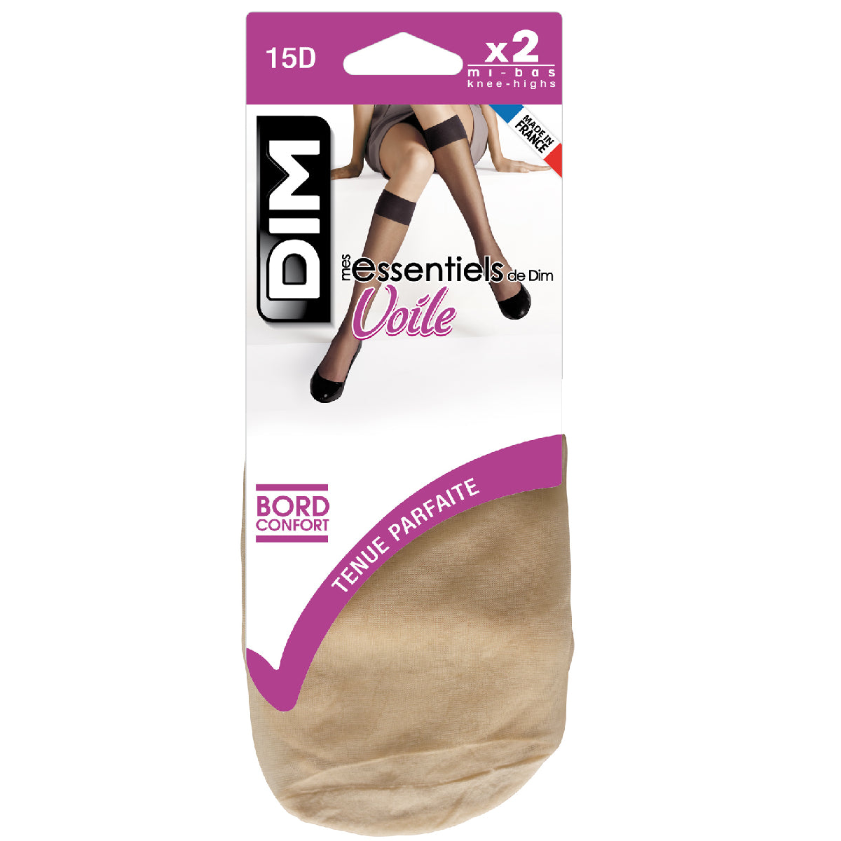 DIM Lote de 2 medias de velo capri Mes Essentiels 15D
