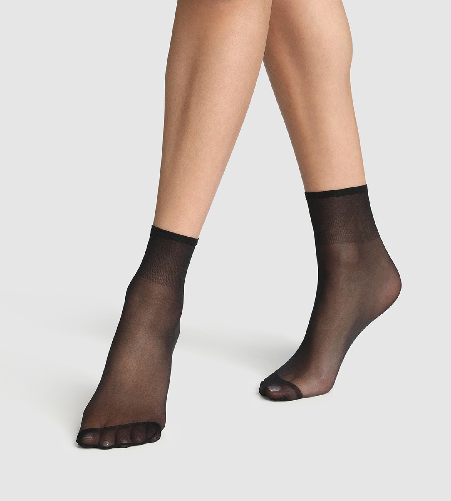 DIM Pack de 2 calcetines de media negros iridiscentes Sublim 14D