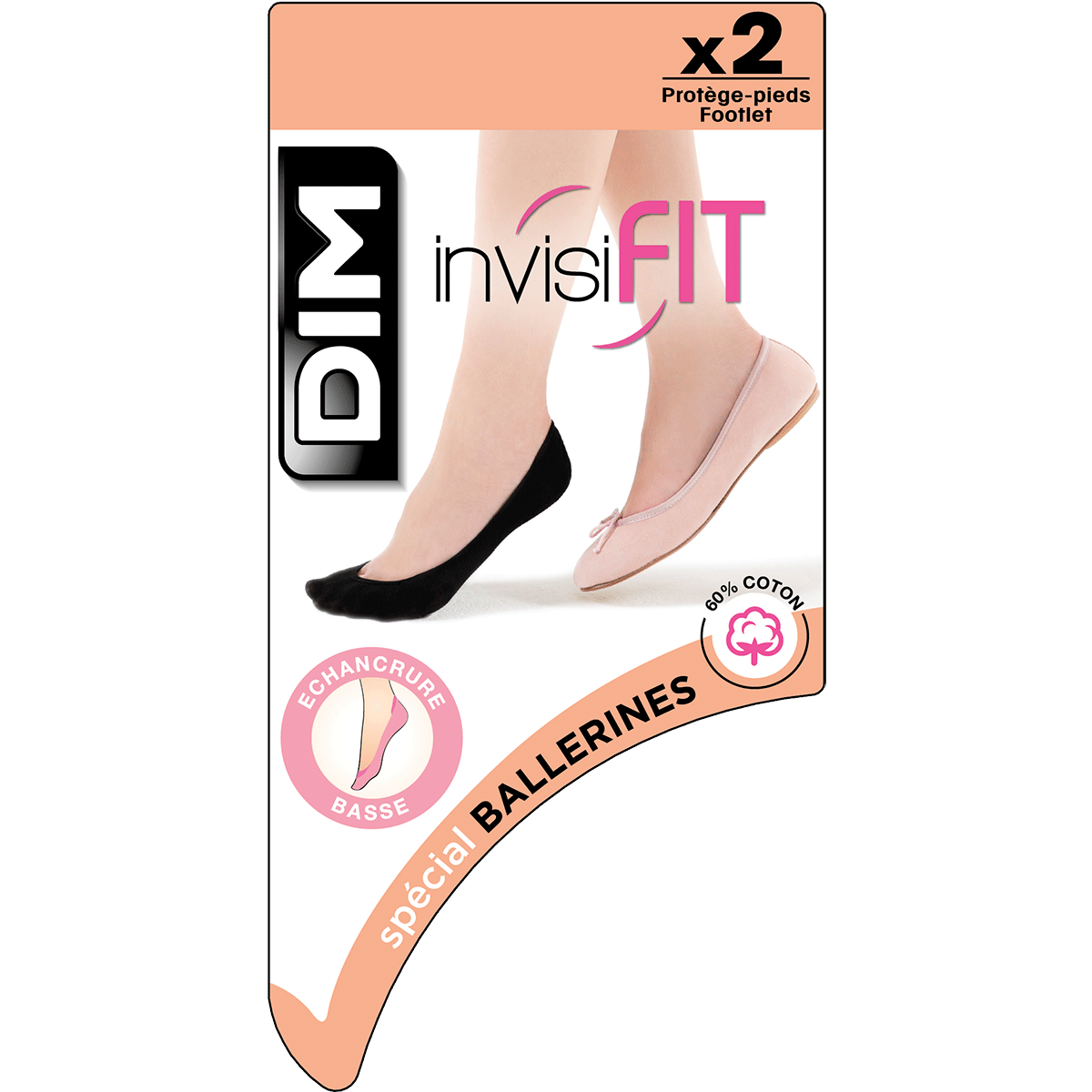 DIM Pinky negro Easy Day especial bailarinas 52D