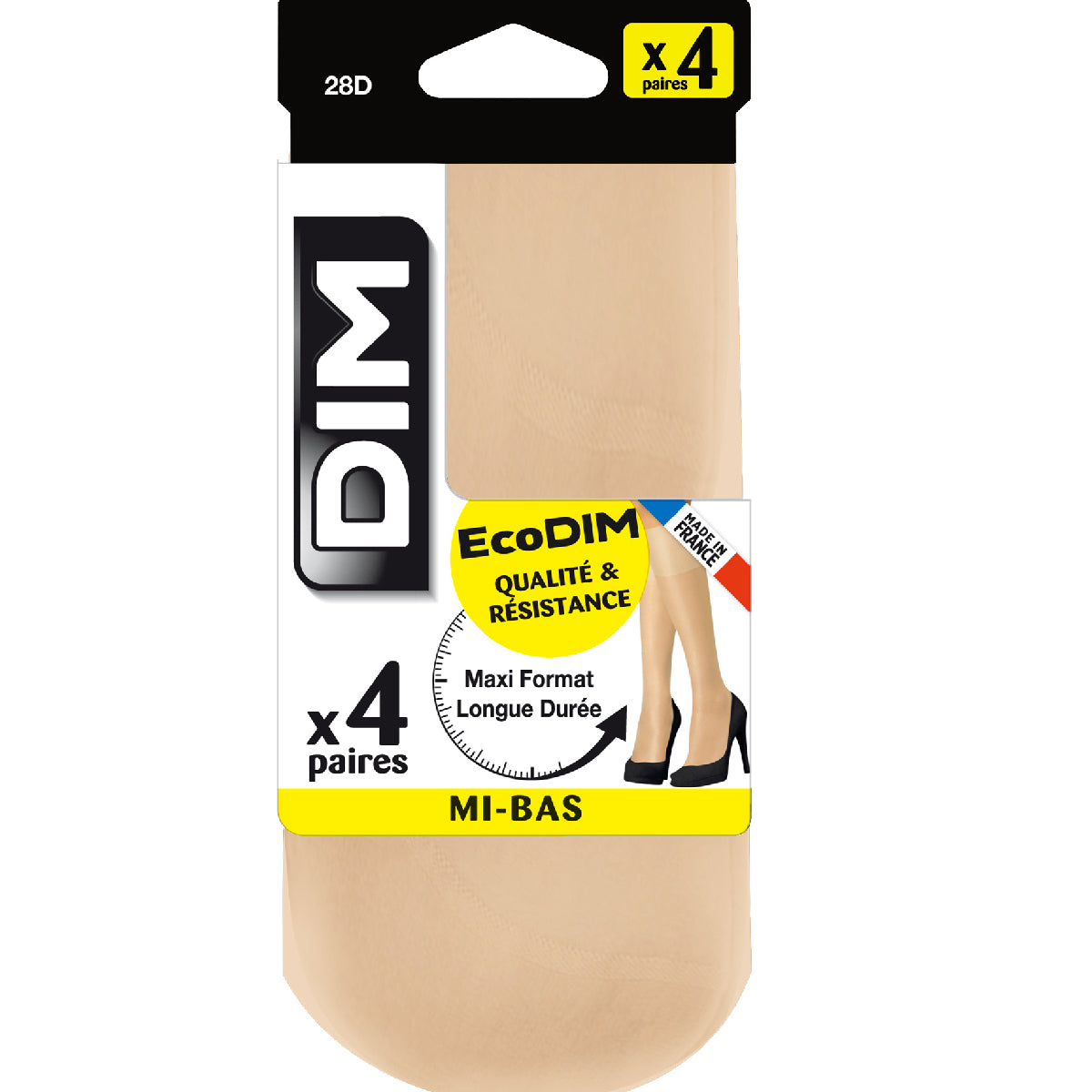 DIM Pack de 4 medias semiopaco EcoDIM 28D
