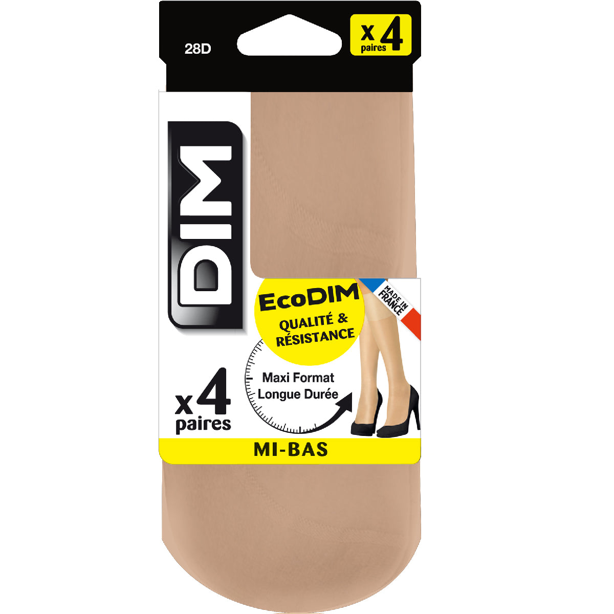 DIM Pack de 4 medias Capri EcoDIM semi-opacas 28D