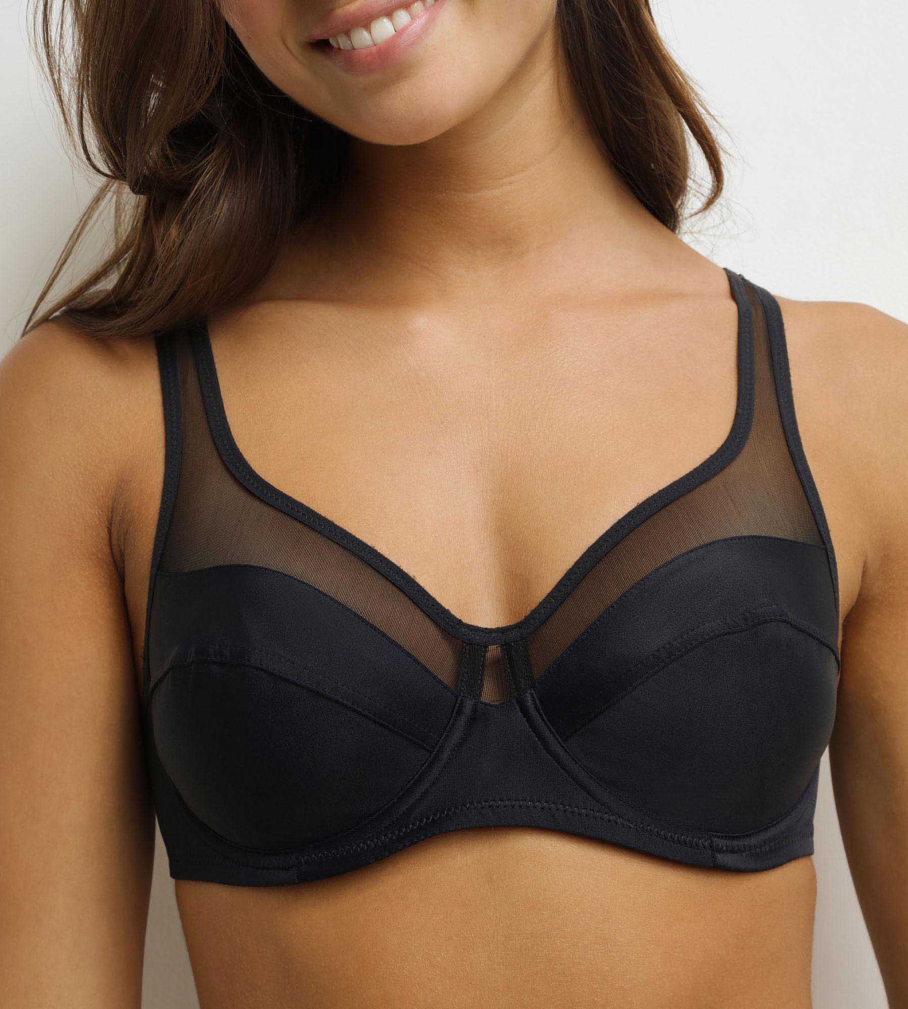 DIM Sujetador de gran capacidad con aros negro Generous Dim