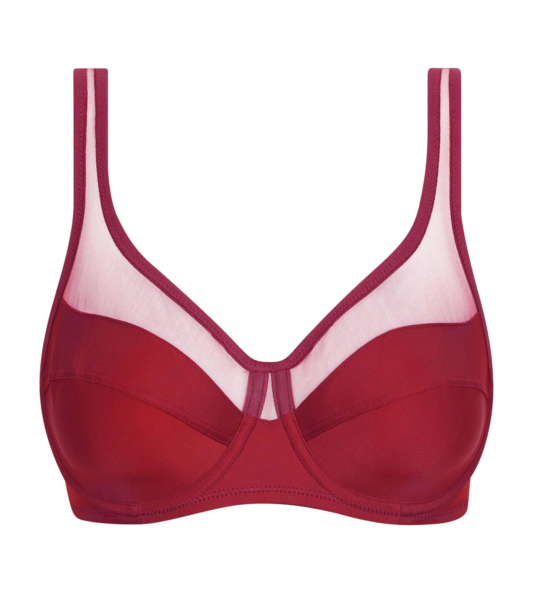 DIM Sujetador push-on de tul y microfibra Poppy Dim Generous