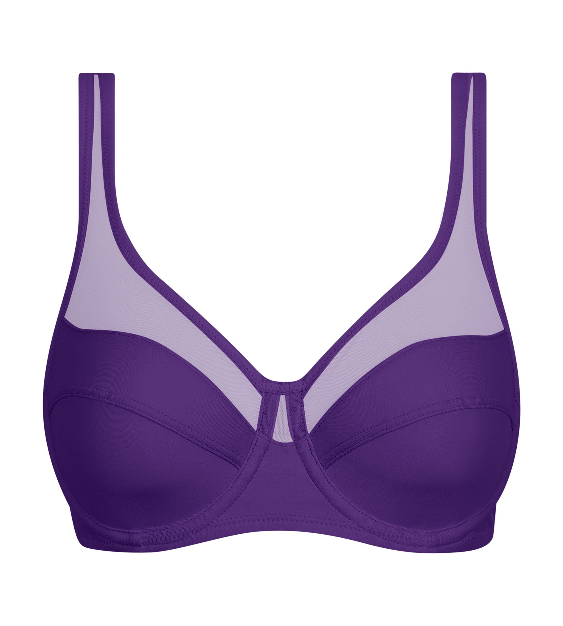 DIM Sujetador push-on de tul y microfibra violeta Dim Generous