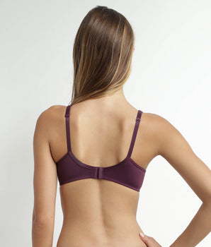 Sujetador push-on de tul y microfibra Prune Dim Generous