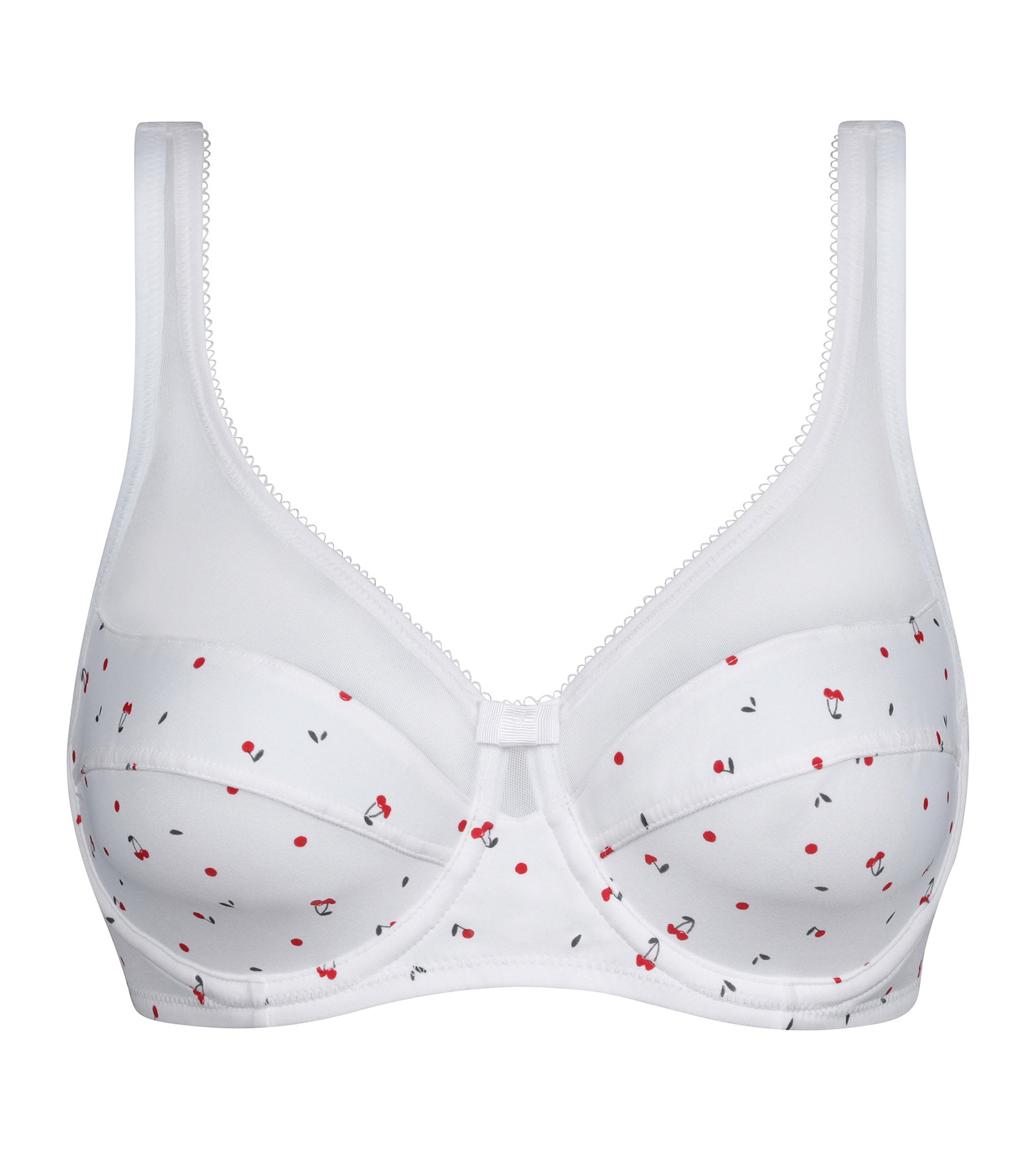 DIM Sujetador con aros de microfibra y tul con estampado de cerezas Dim Generous