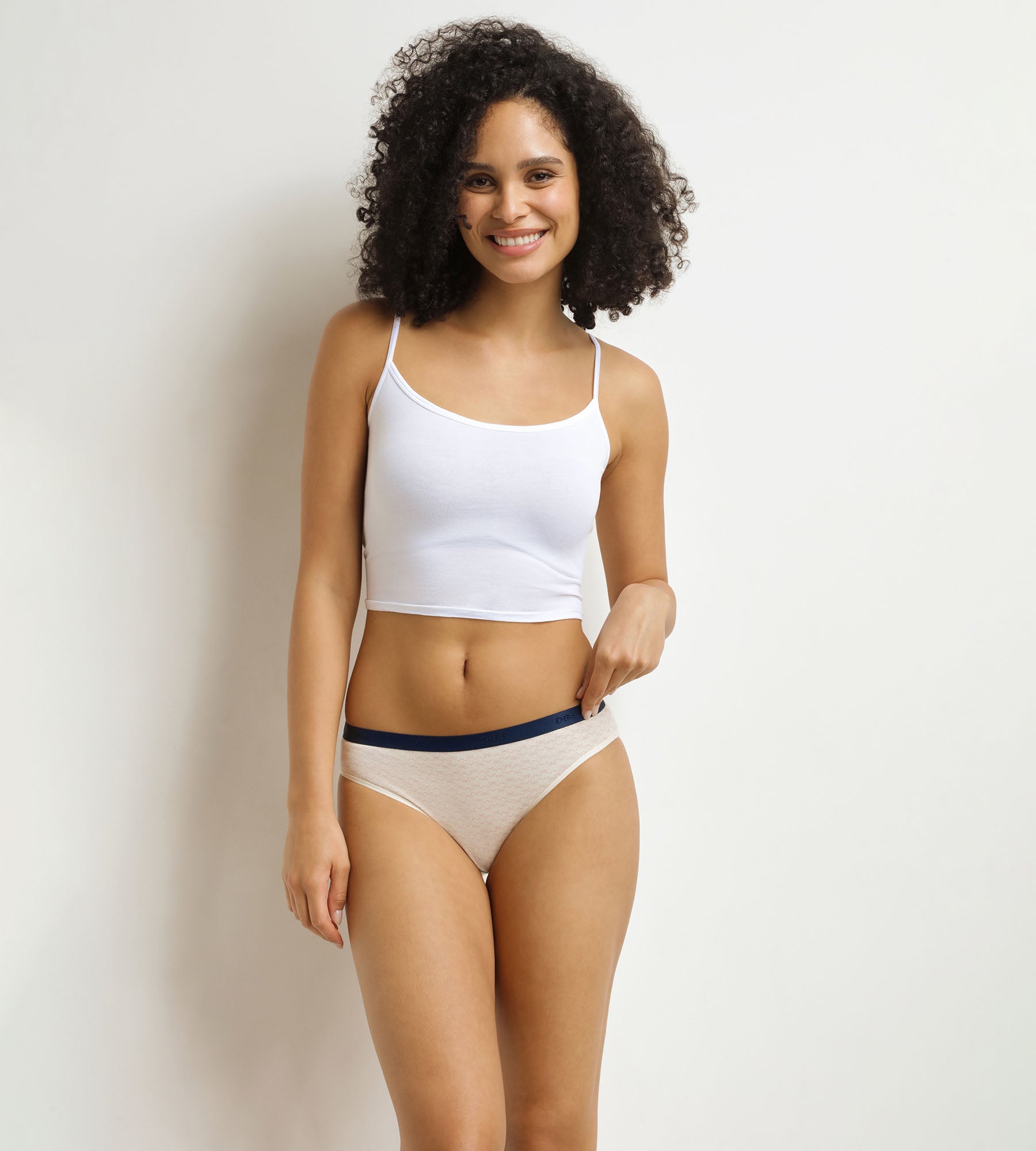 DIM Pack de 5 calzoncillos mujer Ruban Beige Azul Les Bolsillos