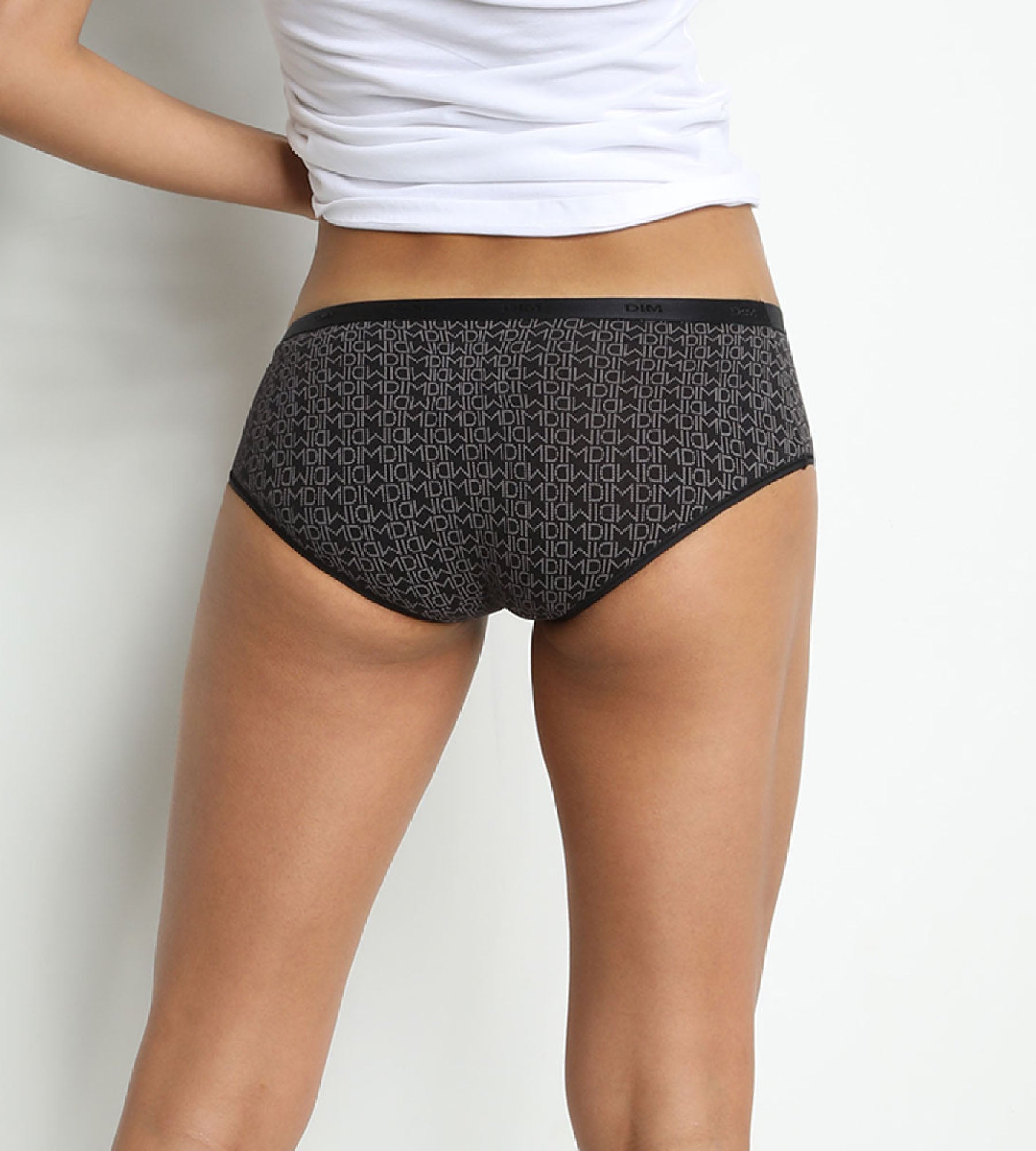 DIM Pack de 3 culottes negros para mujer Les Pockets de algodón