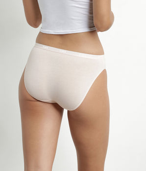 Pack de 3 bragas de mujer de algodón elástico Rosa Pastel Les Pockets Ecodim