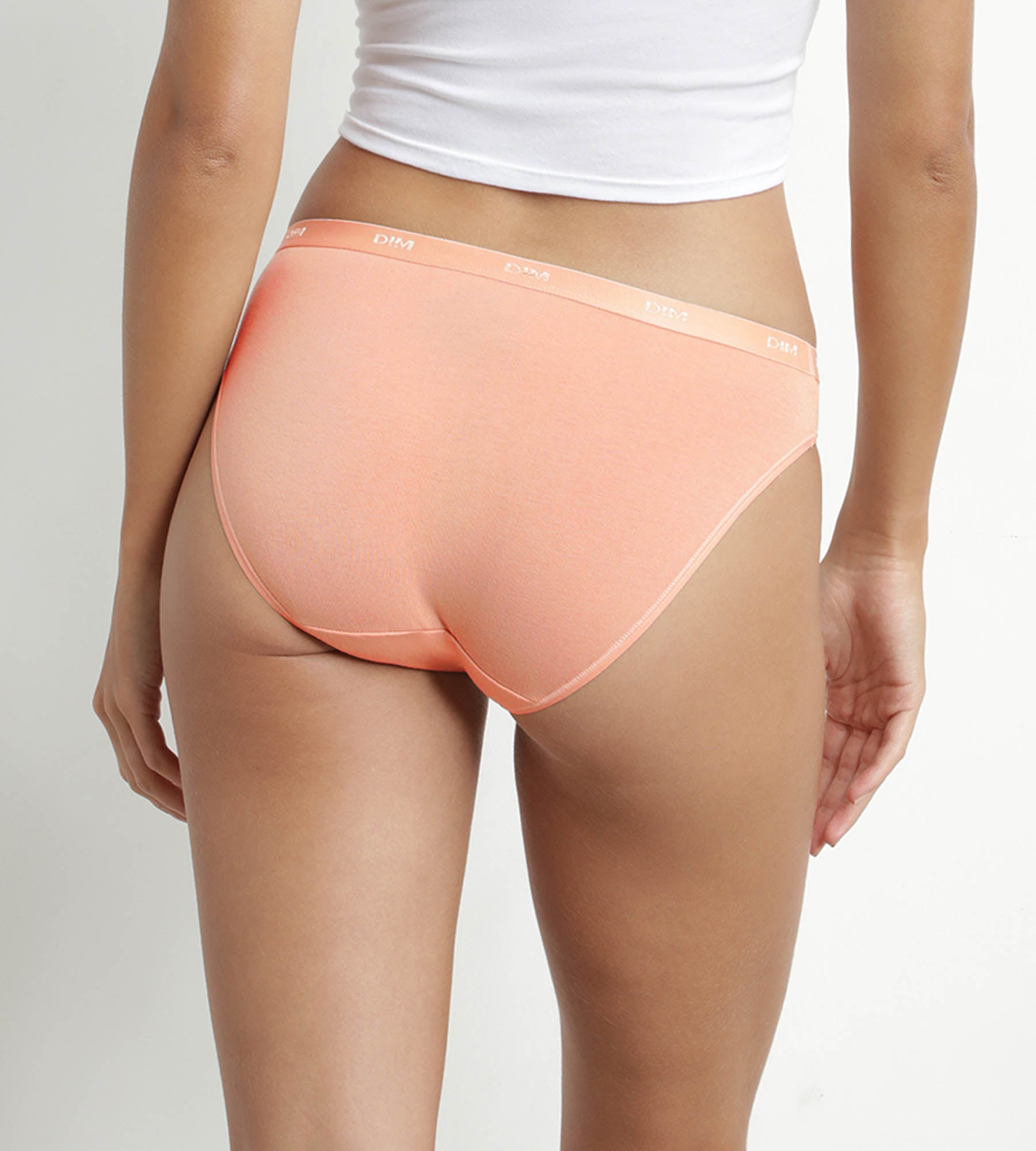 DIM Pack de 3 bragas de algodón elástico naranja Speculos Les Pockets Ecodim