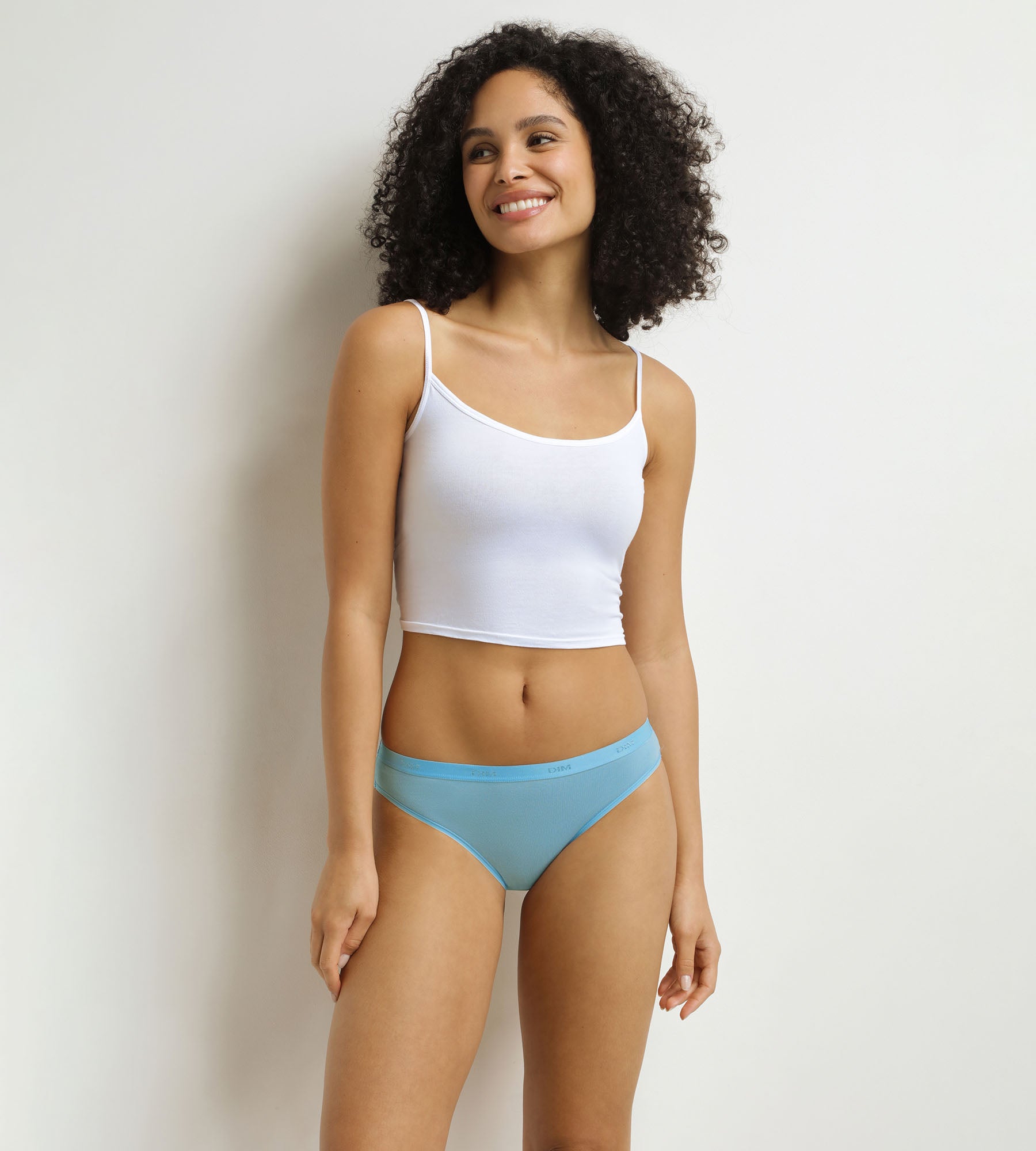 DIM Pack de 3 slips de mujer azul, morado y gris Les Pockets Ecodim