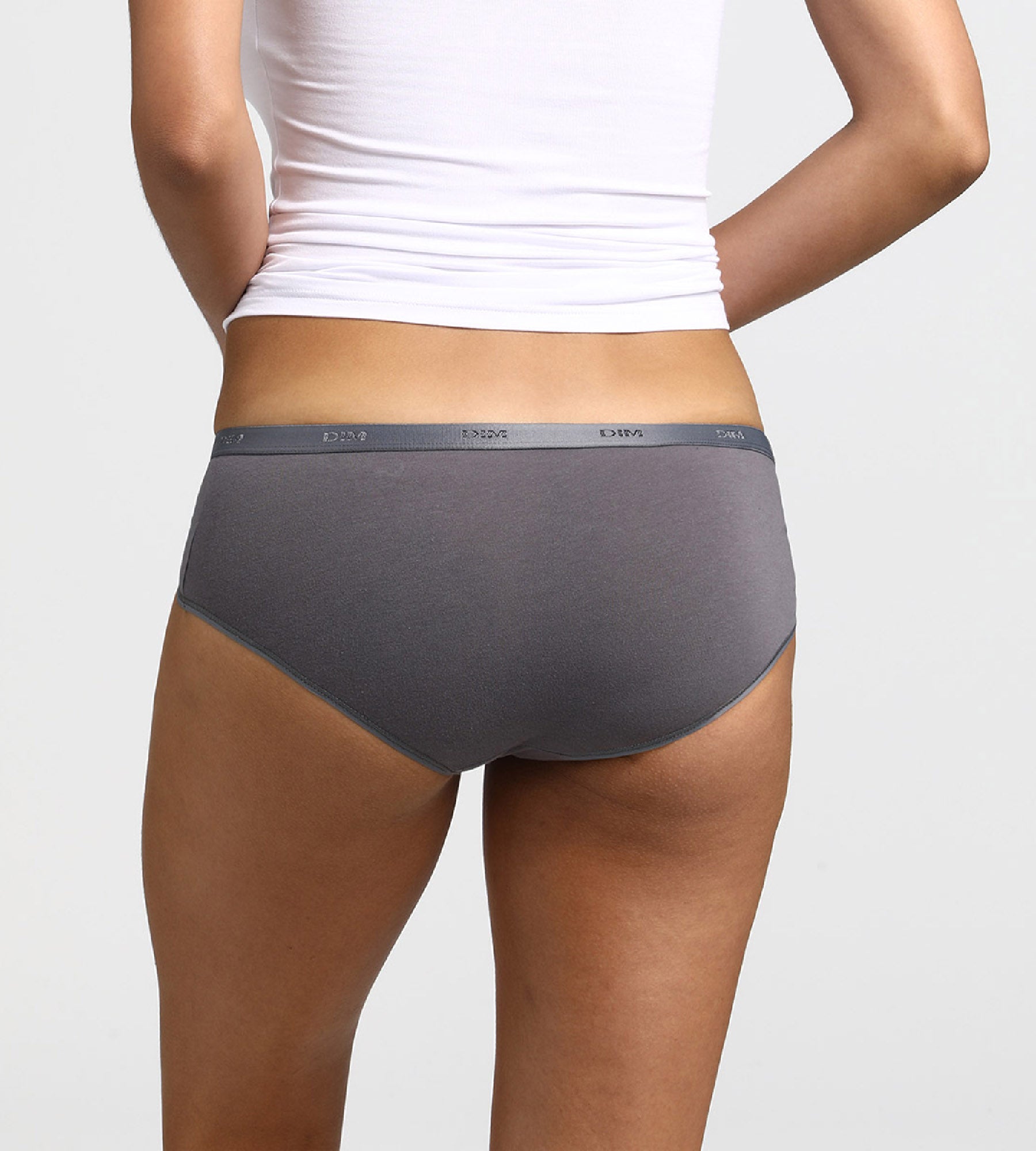 DIM Pack de 3 culottes de algodón rosa, gris y taupe Les Pockets EcoDIM