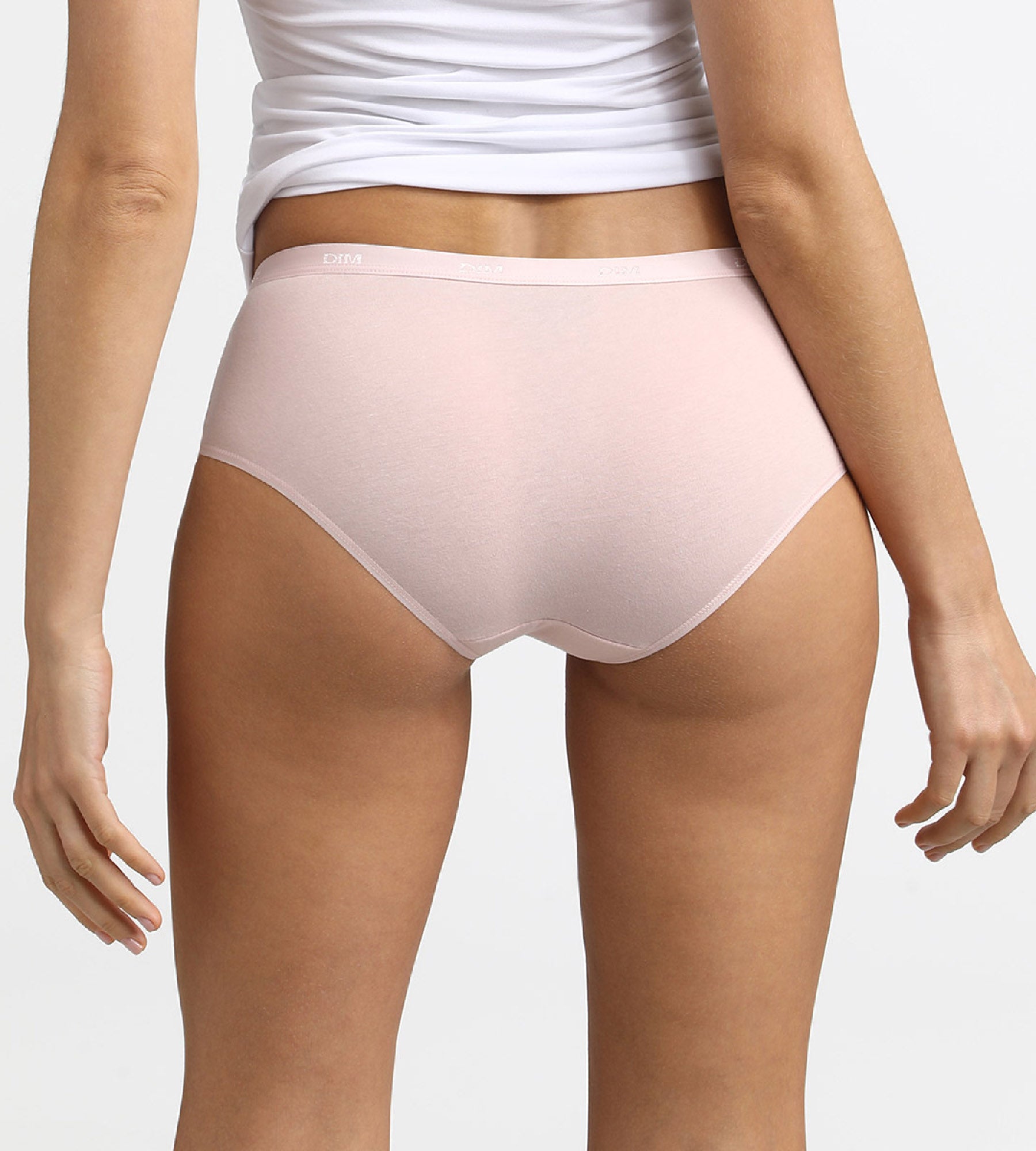 DIM Pack de 3 culottes de color visón/rosa/nácar Les Pockets de algodón