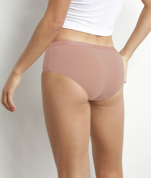 Pack de 3 culottes de mujer de algodón elástico Gris Rosa Les Pockets Ecodim