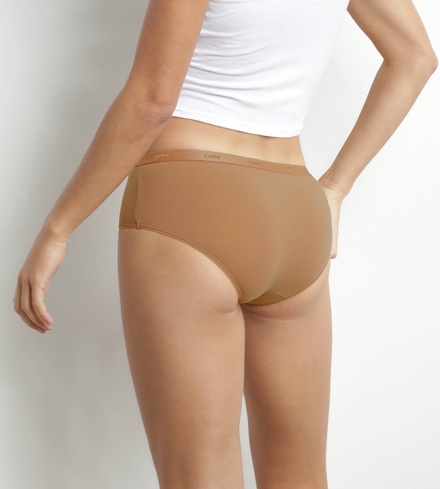 DIM Pack de 3 culottes para mujer Speculos Naranja de algodón elástico Les Pockets Ecodim