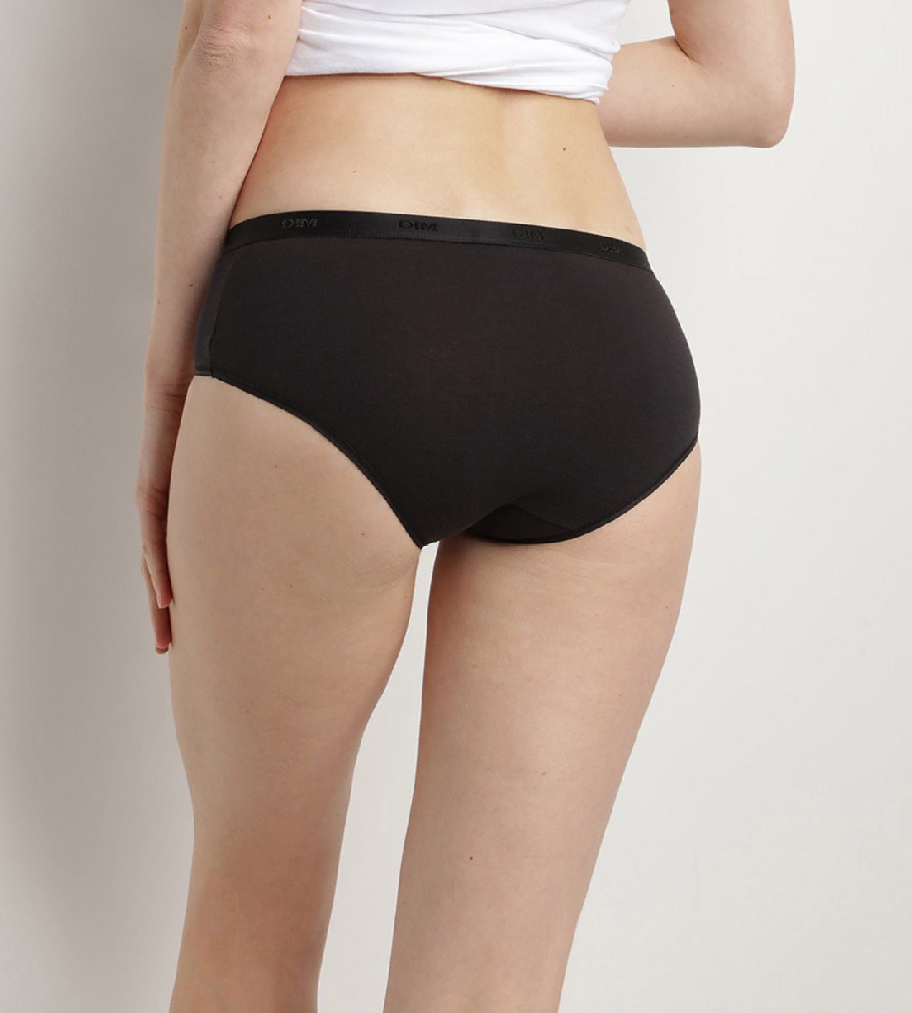 DIM Pack de 5 culottes de algodón elástico Les Pockets Ecodim