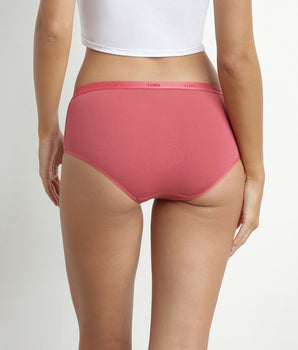 Pack de 5 culottes para mujer de algodón elástico Azul Beige Rosa Les Pockets Ecodim