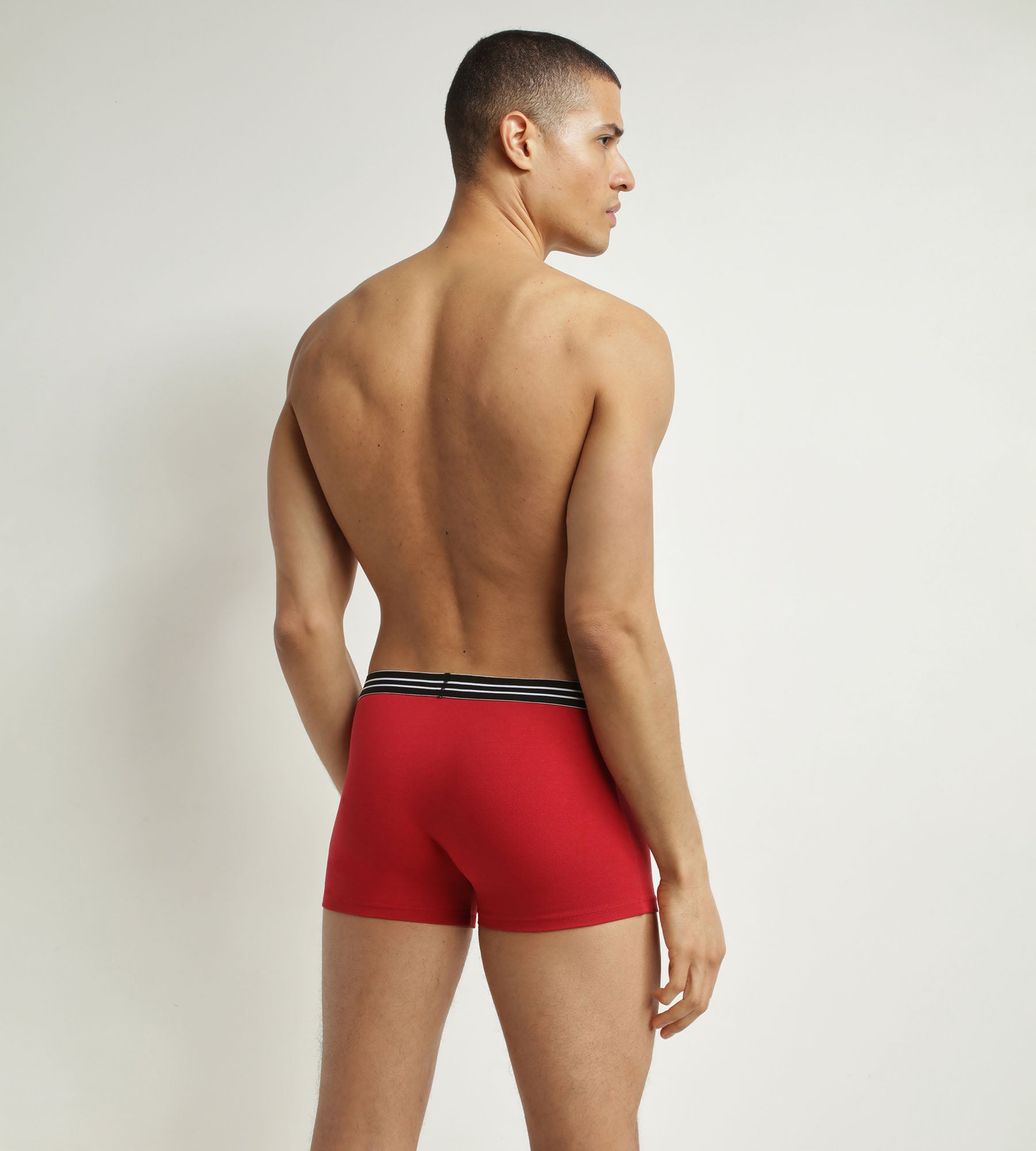 DIM Pack de 2 bóxers de hombre de algodón elástico rojo y negro EcoDim